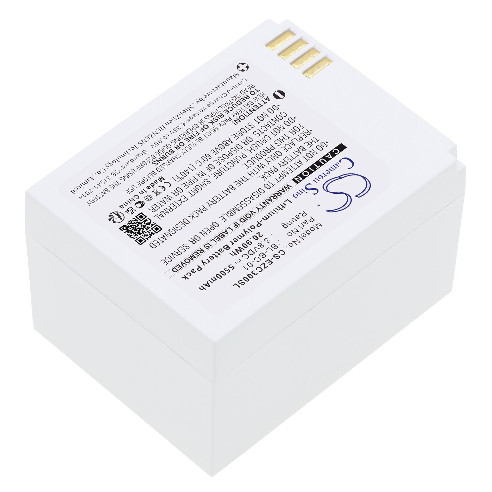 Li-Polymer, Home Security Camera Battery fits Ezviz C3a, 3.8V, 5500mAh Home Security Camera Cameron Sino Technology Limited
