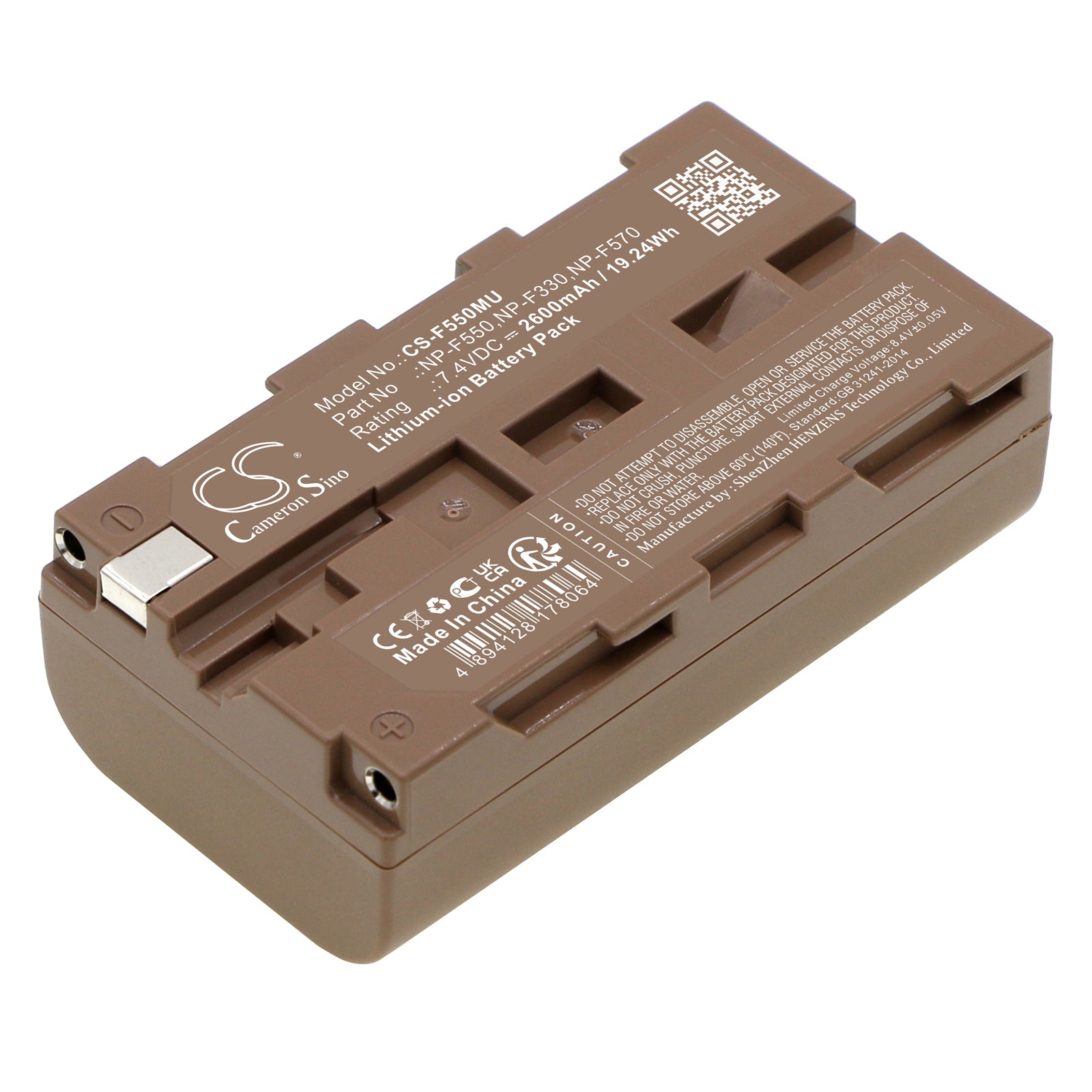 Li-ion, Camera Battery fits Nikon Vm720, Vm7200, 7.4V, 2600mAh Camera Cameron Sino Technology Limited
