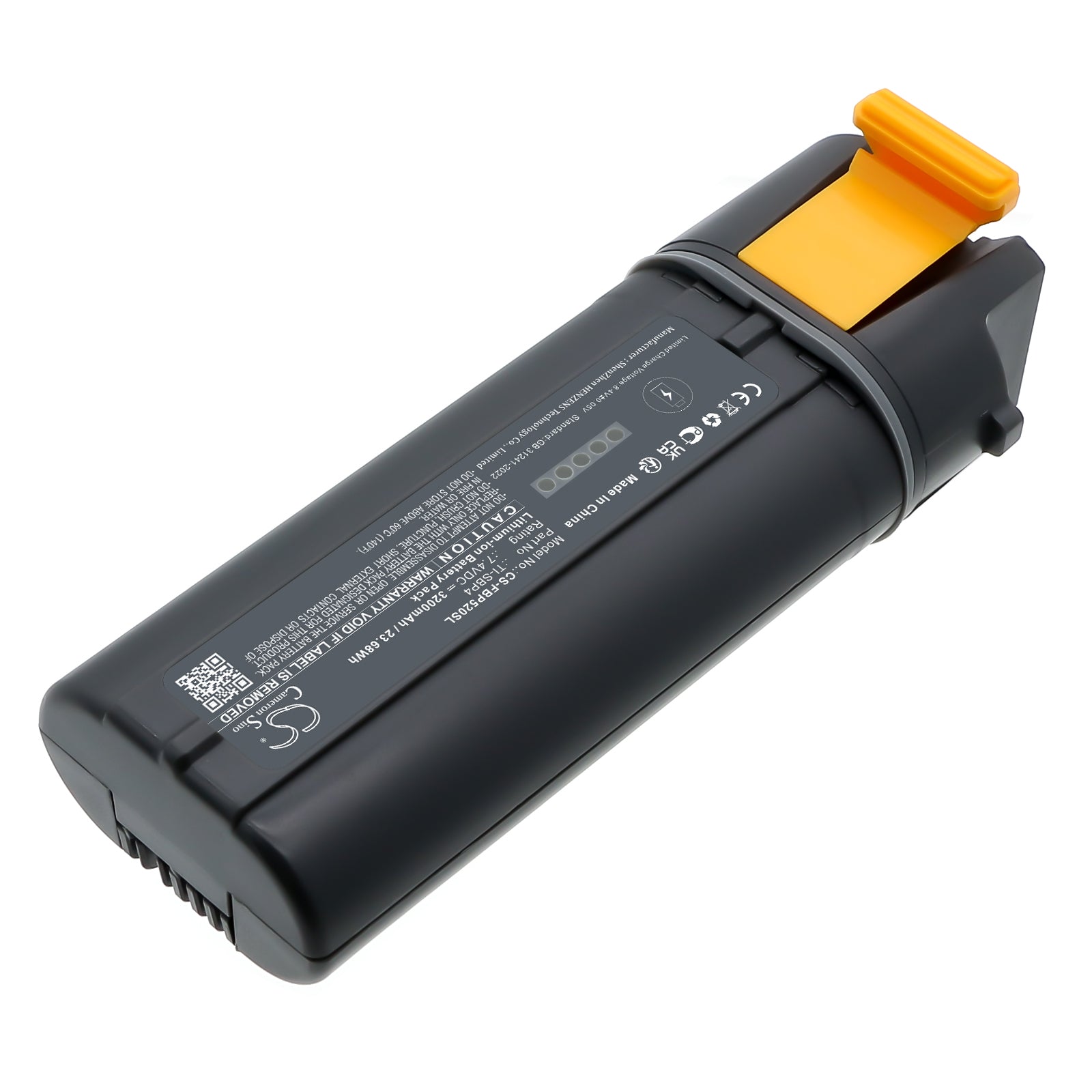 7.4V, Li-ion, 3200mAh, Battery fits Fluke TiX520, TiX560, 23.68Wh Thermal Camera Cameron Sino Technology Limited
