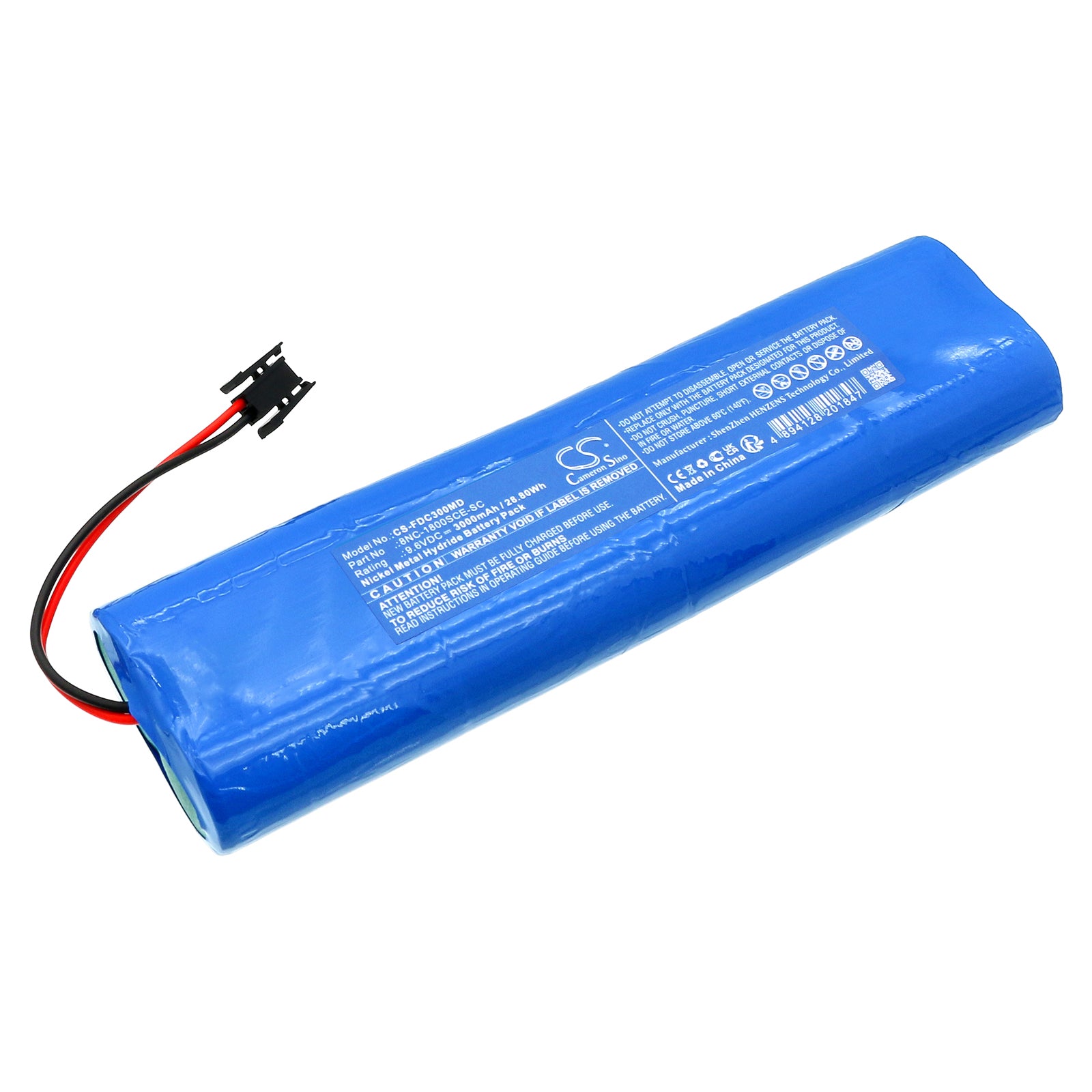 Ni-MH, Medical Battery fits Fukuda Cardisuny C300 Battery, 9.6V, 3000mAh Medical Cameron Sino Technology Limited