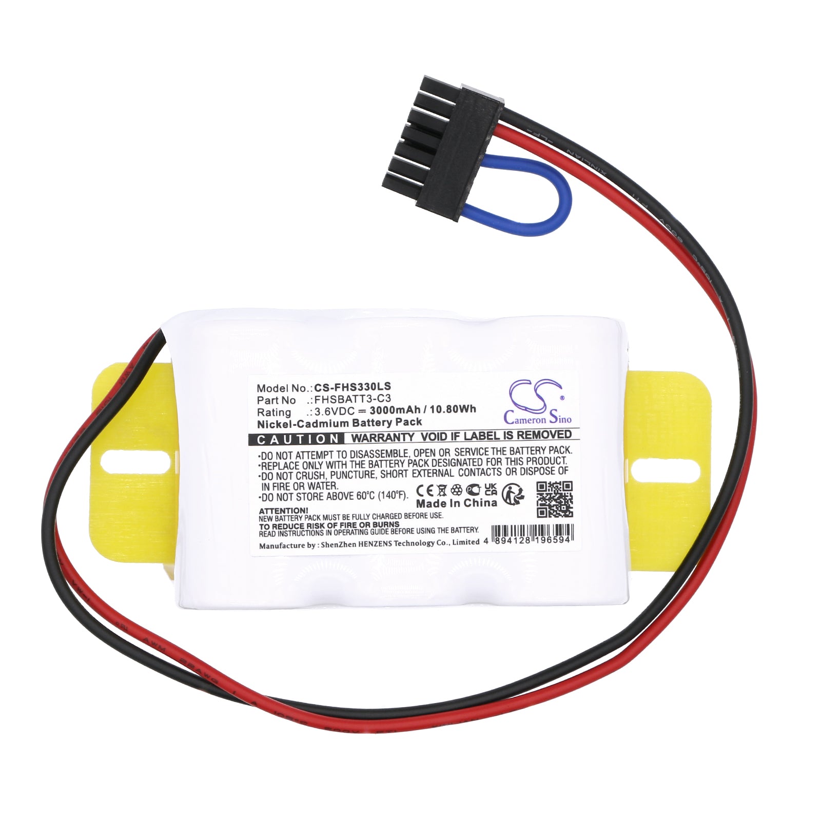 Ni-CD, Emergency Lighting Battery fits Fullham Fhsbatt3-c3, 3.6V, 3000mAh Emergency Lighting Cameron Sino Technology Limited