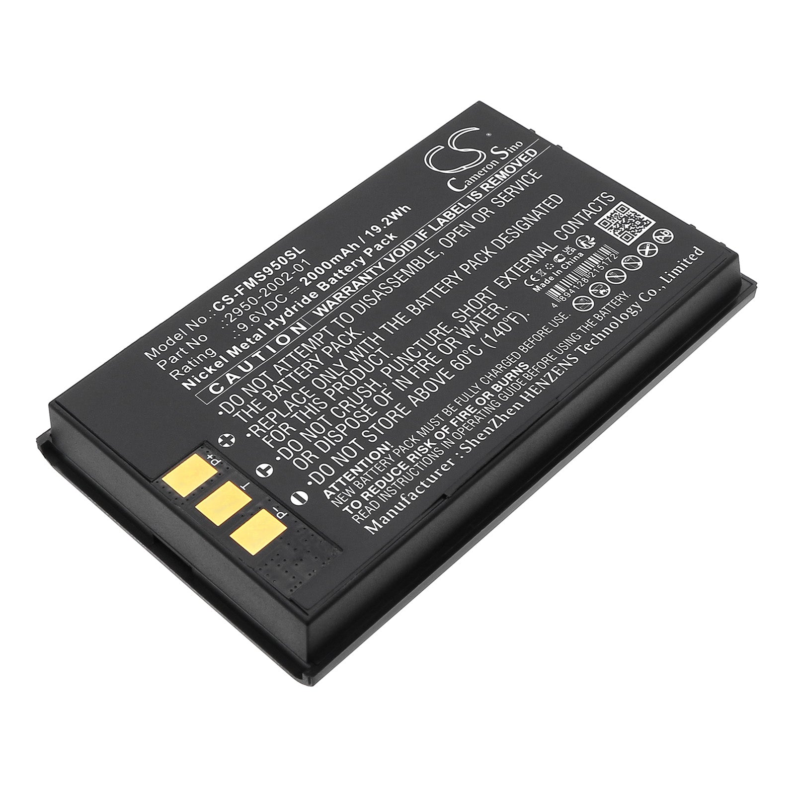 9.6V, Ni-MH, 2000mAh, Battery fits Fluke 6682252, 8092 01, 19.2Wh Equipment, Survey, Test Cameron Sino Technology Limited