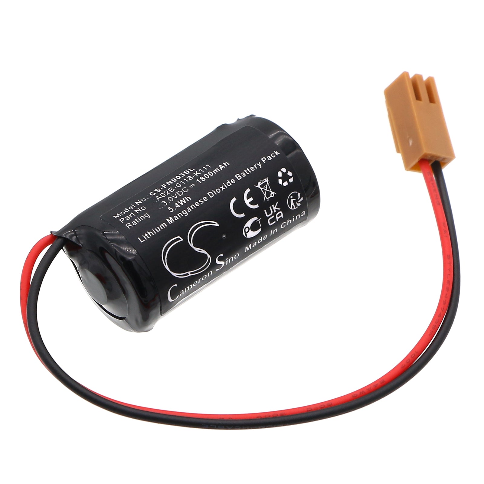 3V, Li-MnO2, 1800mAh, Battery fits Cutler Hammer Fanuc 90-30 | Panasonic A06B, FP2-C2, 5.4Wh PLC Cameron Sino Technology Limited