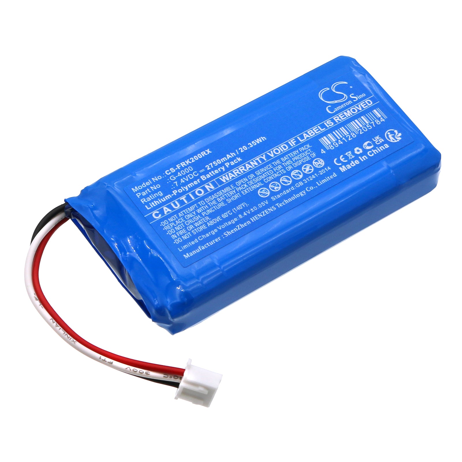 Li-Polymer, Remote Controller Battery fits Frsky Ethos Tandem X18 Transmitter, Ethos Tandem X18se Transmitter, 7.4V, 2750mAh Remote Controller Cameron Sino Technology Limited