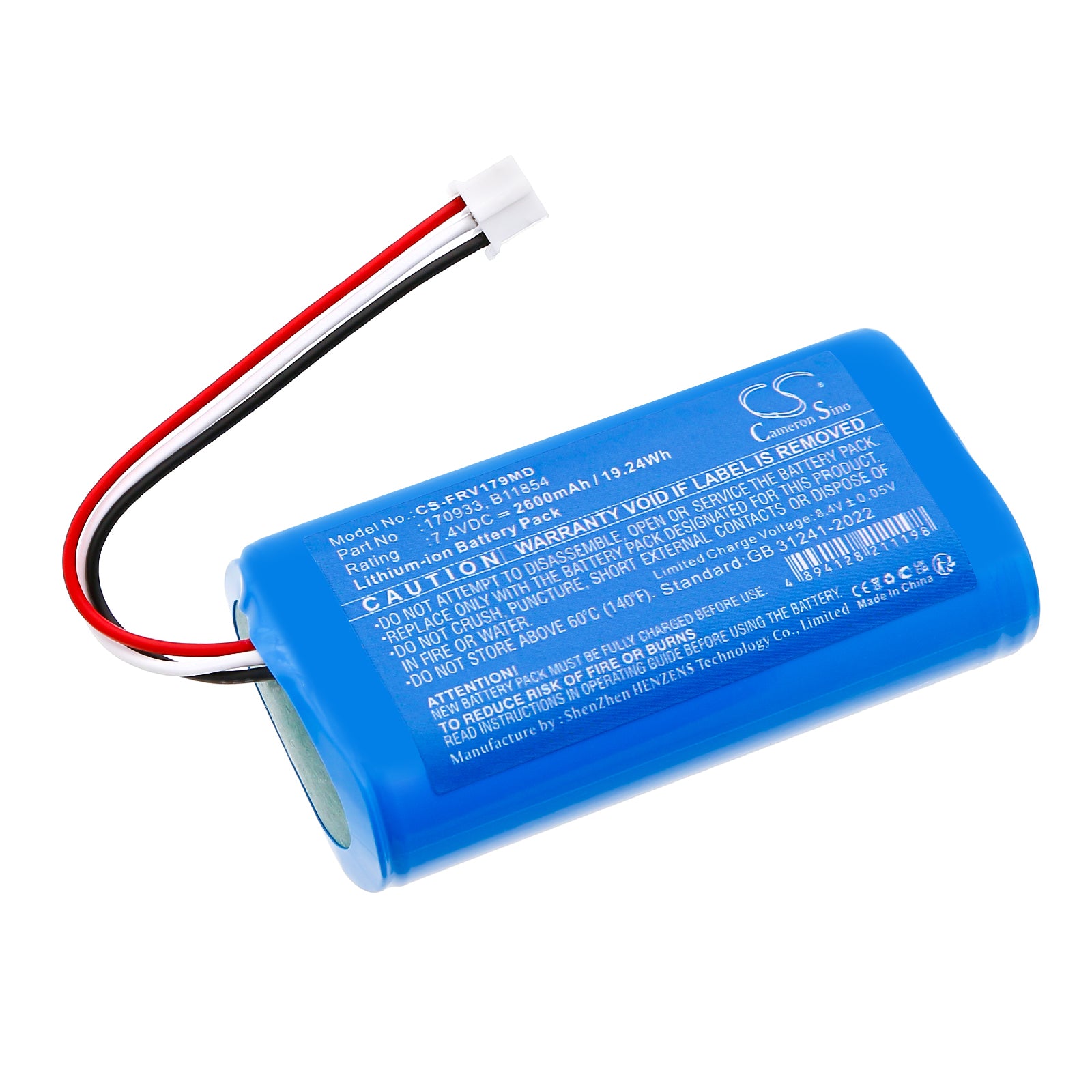 7.4V, Li-ion, 2600mAh, Battery fits Fresenius Agilia 4+, Agilia 6+, 19.24Wh Medical Cameron Sino Technology Limited