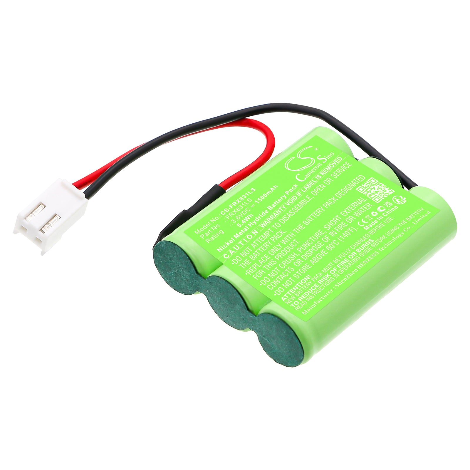3.6V, Ni-MH, 1500mAh, Battery fits Emergency Lighting, 5.4Wh Emergency Lighting Cameron Sino Technology Limited
