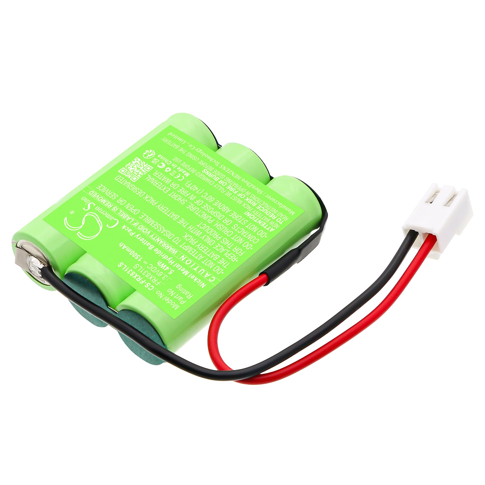 3.6V, Ni-MH, 1500mAh, Battery fits Emergency Lighting, 5.4Wh Emergency Lighting Cameron Sino Technology Limited