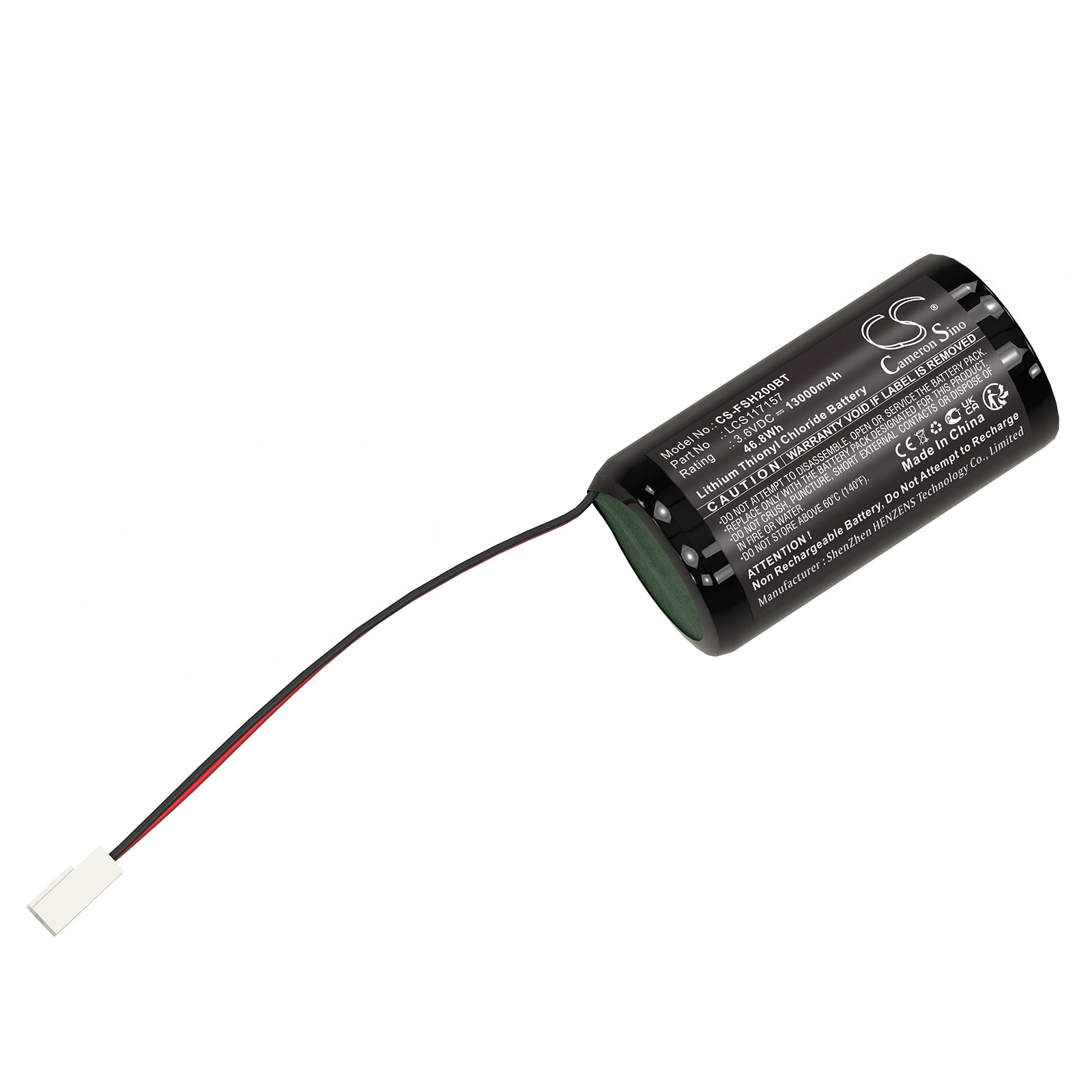 FICHET LSH20 Battery Replacement 3.6V LiSOCl2 13000mAh 46.8Wh For LSH20 Devices And More Alarm System Cameron Sino Technology Limited