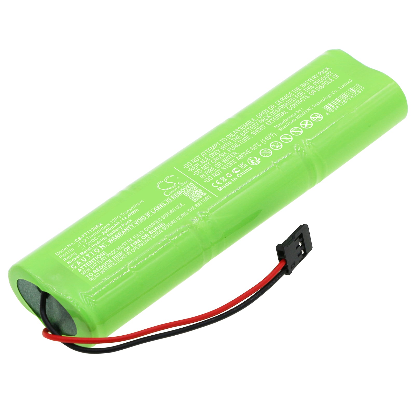 Ni-MH, Remote Controller Battery fits Futaba 12fg Transmitters, 8fg Super, 7.2V, 2000mAh Remote Controller Cameron Sino Technology Limited