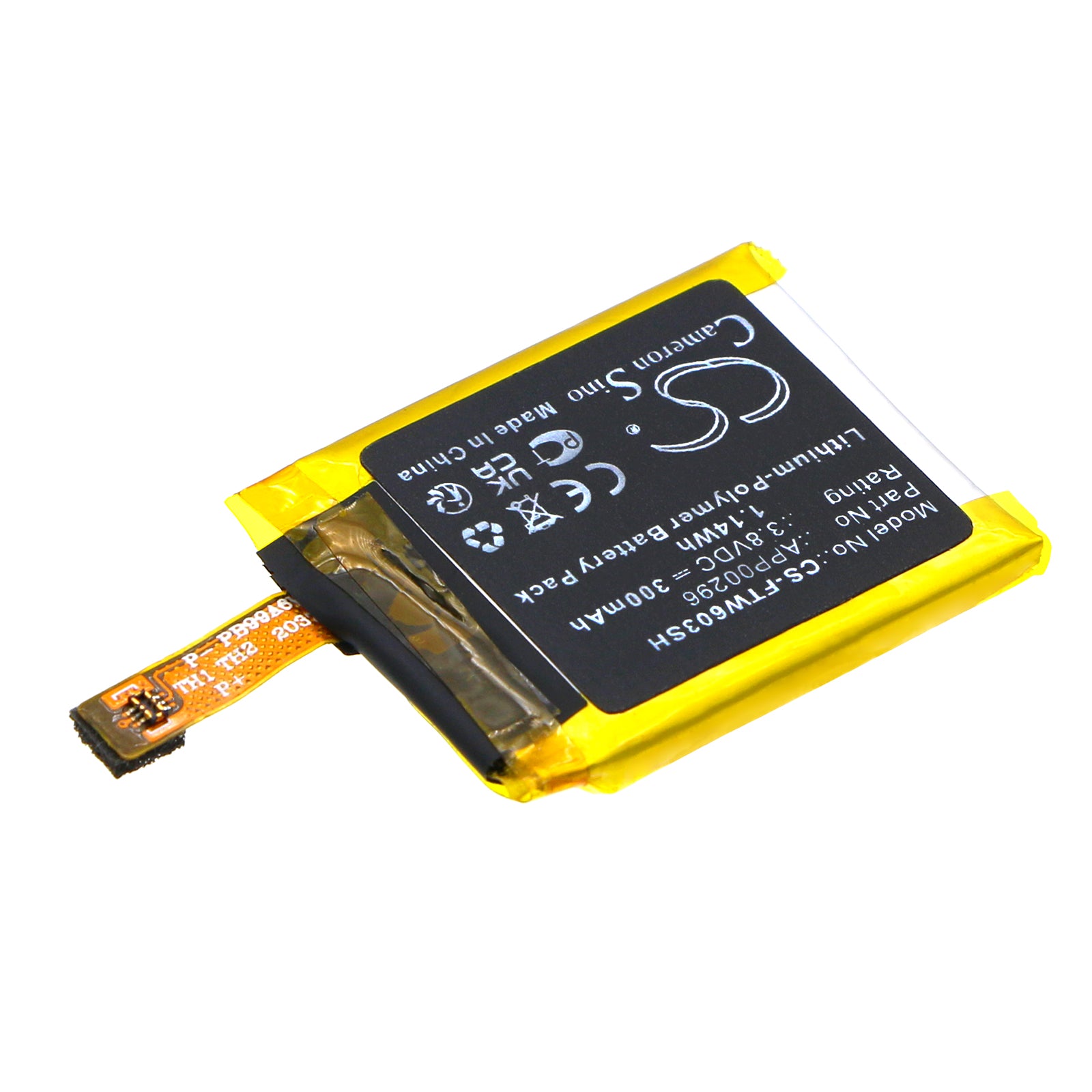 Li-Polymer, Smartwatch Battery fits Fossil Julianna Hr Ftw6035, 3.8V, 300mAh Smartwatch Cameron Sino Technology Limited