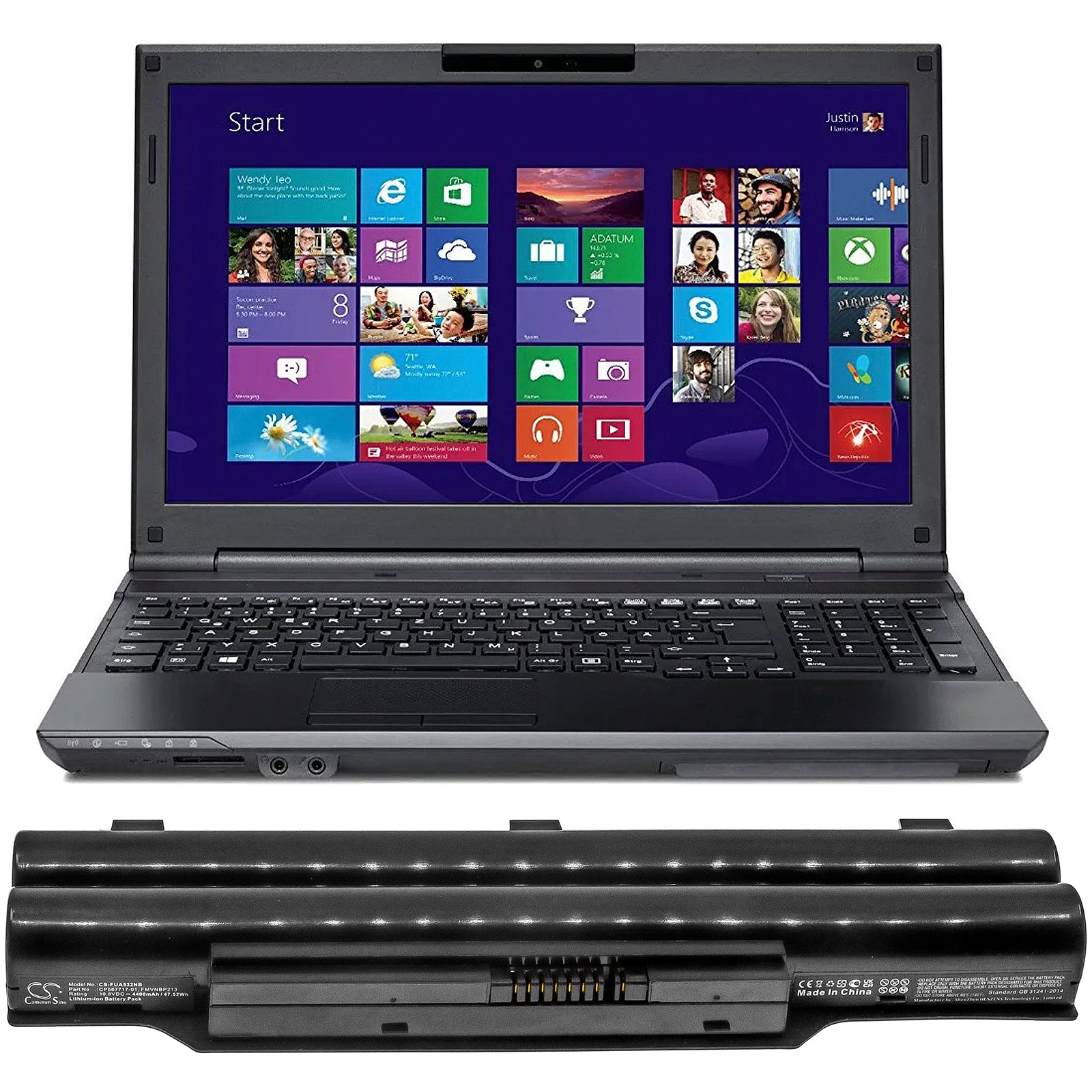 Li-ion, Notebook, Laptop Battery fits Fujitsu Ifebook Ah562, Lifebook A512, 10.8V, 4400mAh Notebook, Laptop Cameron Sino Technology Limited