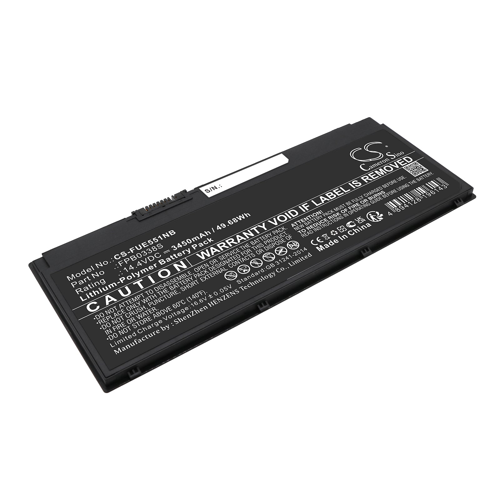 Li-Polymer, Notebook, Laptop Battery fits Fujitsu Lifebook E4411 Vfy E4411mf5amn, Lifebook E4411 Vfy E4411mf5cmg, 14.4V, 3450mAh Notebook, Laptop Cameron Sino Technology Limited