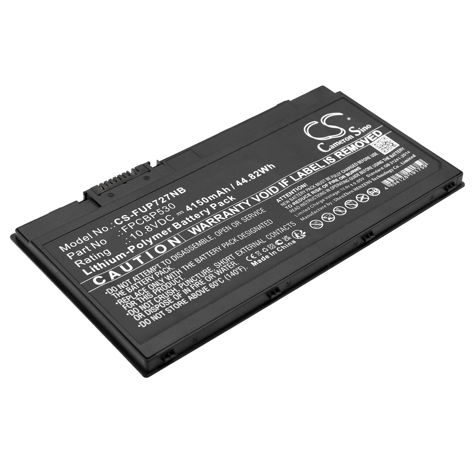 Li-Polymer, Notebook, Laptop Battery fits Fujitsu Lifebook P727, Lifebook P728, 10.8V, 4150mAh Notebook, Laptop Cameron Sino Technology Limited