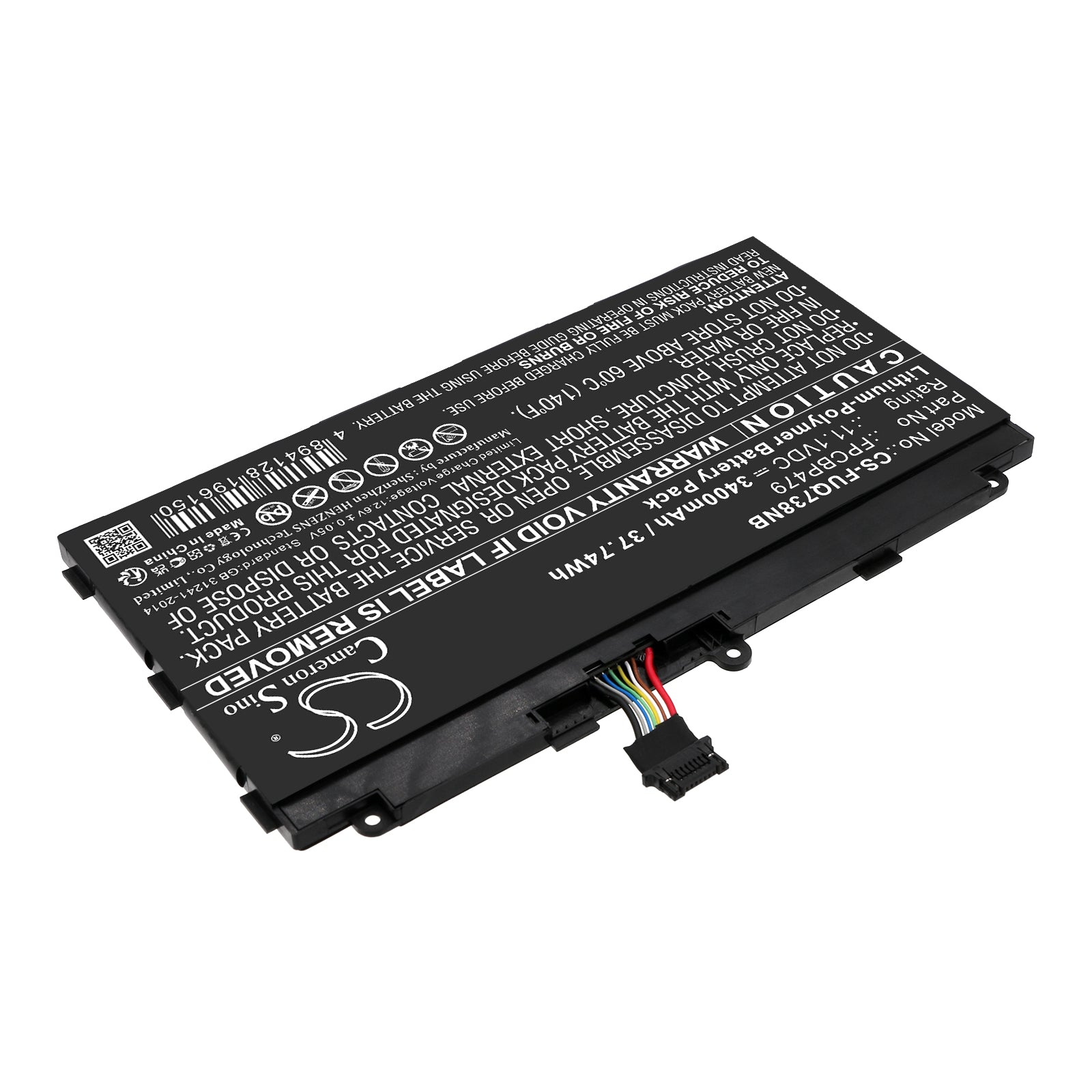 Li-Polymer, Notebook, Laptop Battery fits Fujitsu Stylistic Q616, Stylistic Q665, 11.1V, 3400mAh Notebook, Laptop Cameron Sino Technology Limited