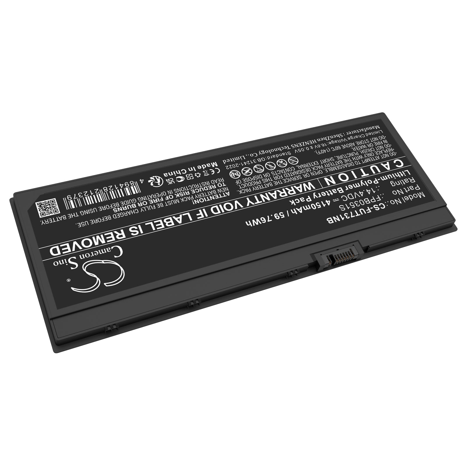 14.4V, Li-Polymer, 4150mAh, Battery fits Fujitsu LIFEBOOK U7311, LifeBook U7310, 59.76Wh Notebook, Laptop Cameron Sino Technology Limited