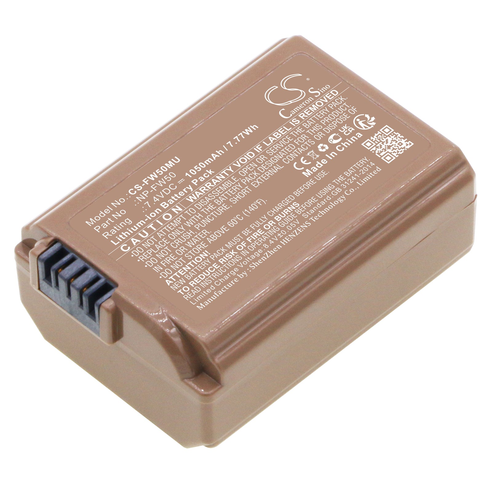 Li-ion, Camera Battery fits Sony Alpha 33, Alpha 5000, 7.4V, 1050mAh Camera Cameron Sino Technology Limited