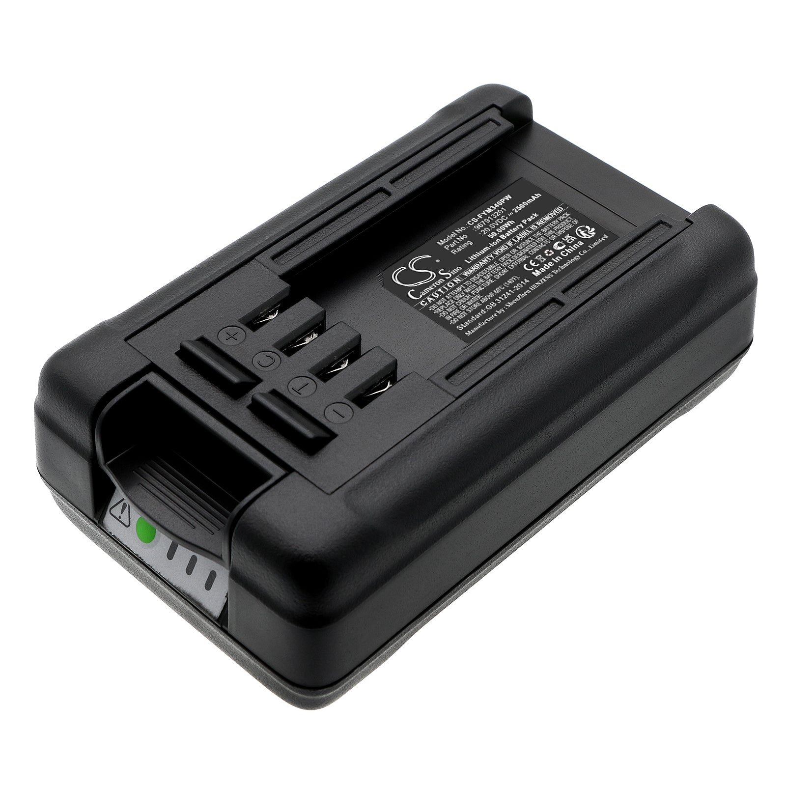 Li-ion, Lawn Mowers Battery fits Flymo 9678648-01, C-li 20v, 20.0V, 2500mAh Lawn Mowers Cameron Sino Technology Limited
