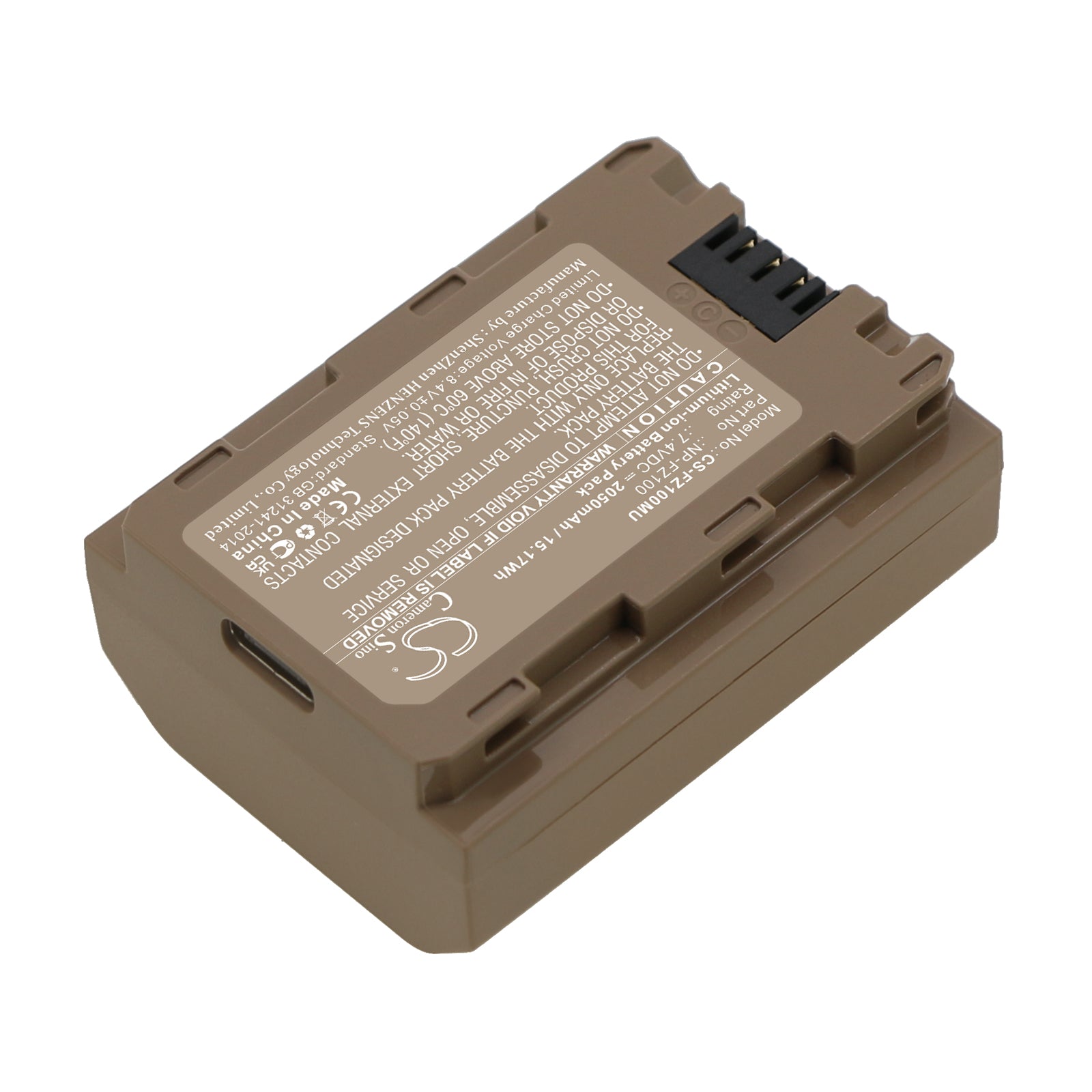 Li-ion, Camera Battery fits Sony A7 Mark 3, A7r Mark 3, 7.4V, 2050mAh Camera Cameron Sino Technology Limited