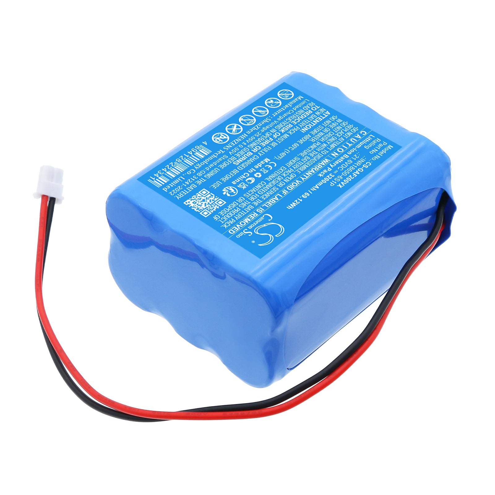 21.6V, Li-ion, 3200mAh, Battery fits Geek Aire Fan CF2, 69.12Wh Fans Cameron Sino Technology Limited
