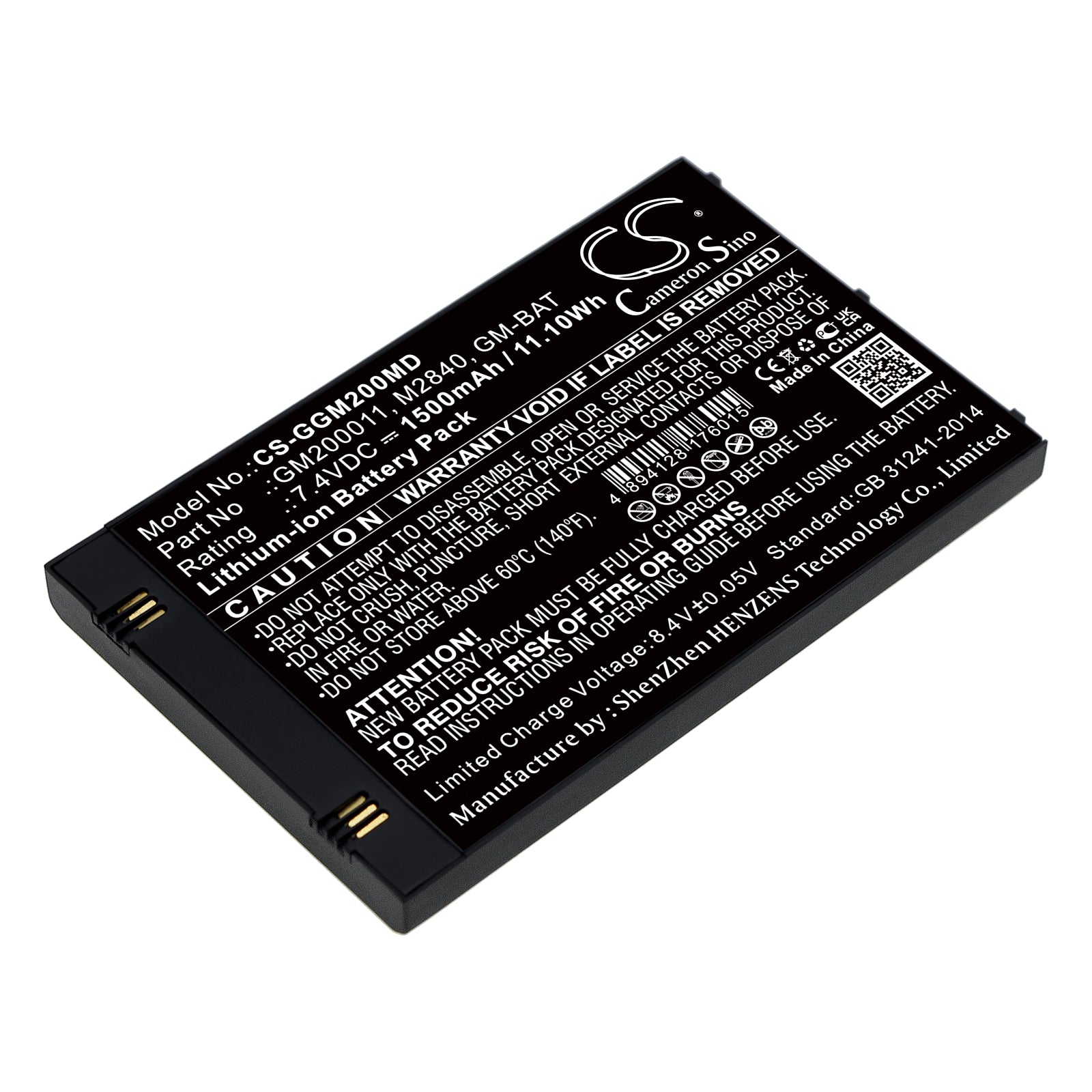Li-ion, Medical Battery fits Ge Echographe Vscan, Scan Ultrasound, 7.4V, 1500mAh Medical Cameron Sino Technology Limited