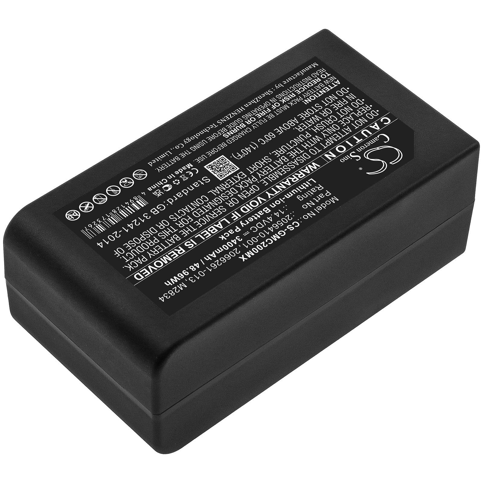 Li-ion, Medical Battery fits Ge Mac 2000, Mac 2000 Ekg, 14.4V, 3400mAh Medical Cameron Sino Technology Limited