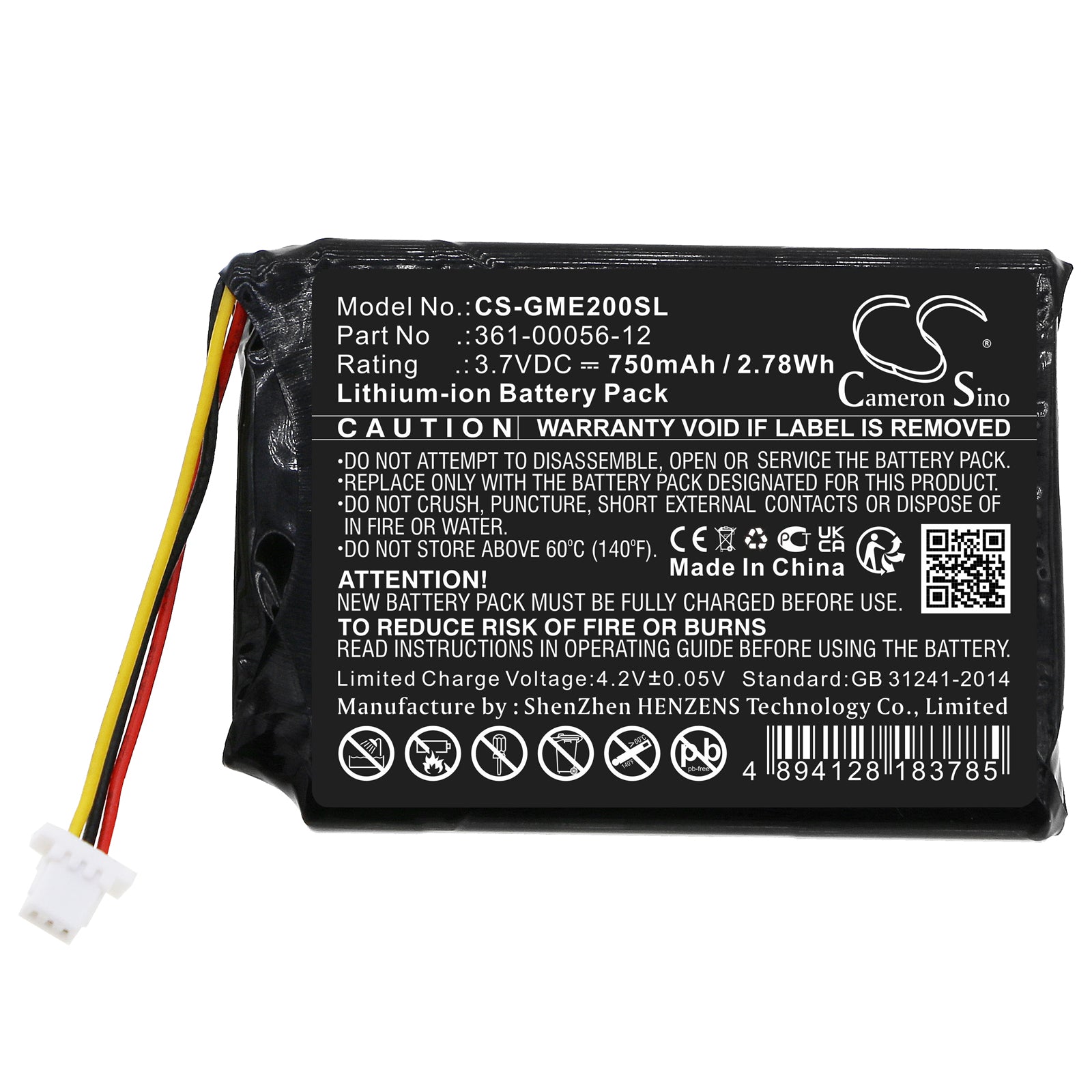 Li-ion, GPS, Navigator Battery fits Garmin Dezl Otr700, Edge Explore 2, 3.7V, 750mAh GPS, Navigator Cameron Sino Technology Limited