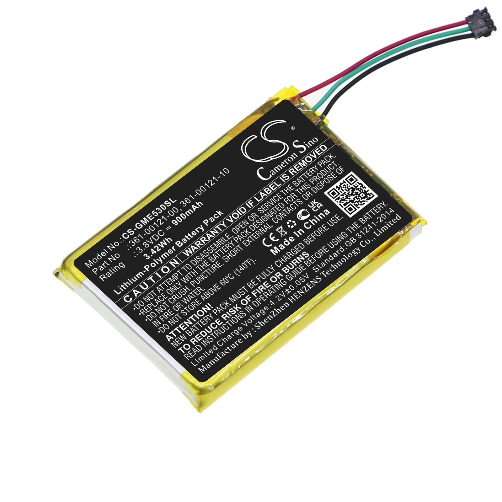 Li-Polymer, GPS, Navigator Battery fits Garmin Edge 530, Edge 830, 3.8V, 900mAh GPS, Navigator Cameron Sino Technology Limited