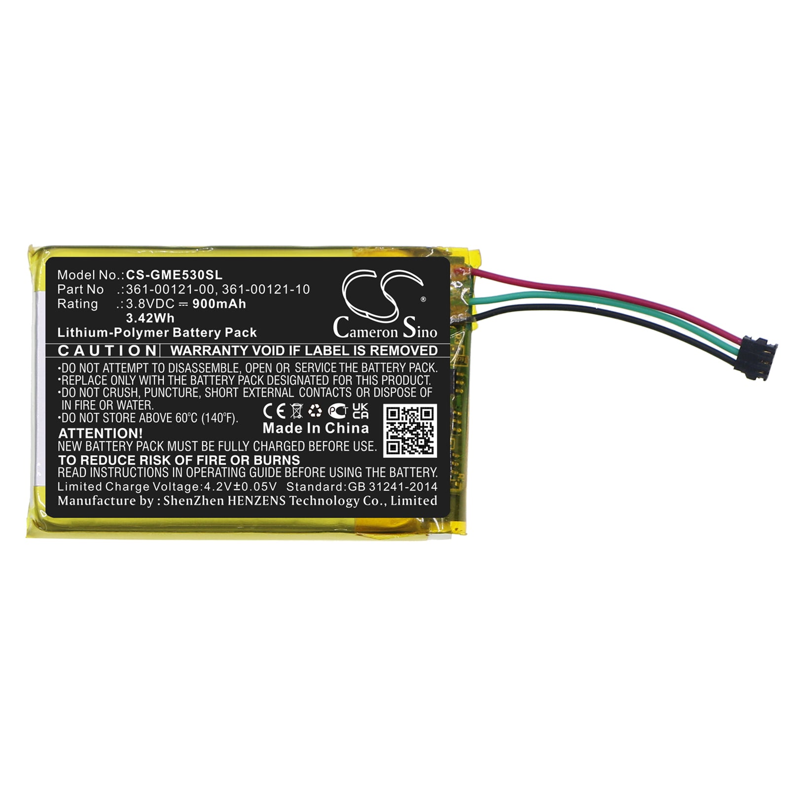 Li-Polymer, GPS, Navigator Battery fits Garmin Edge 530, Edge 830, 3.8V, 900mAh GPS, Navigator Cameron Sino Technology Limited