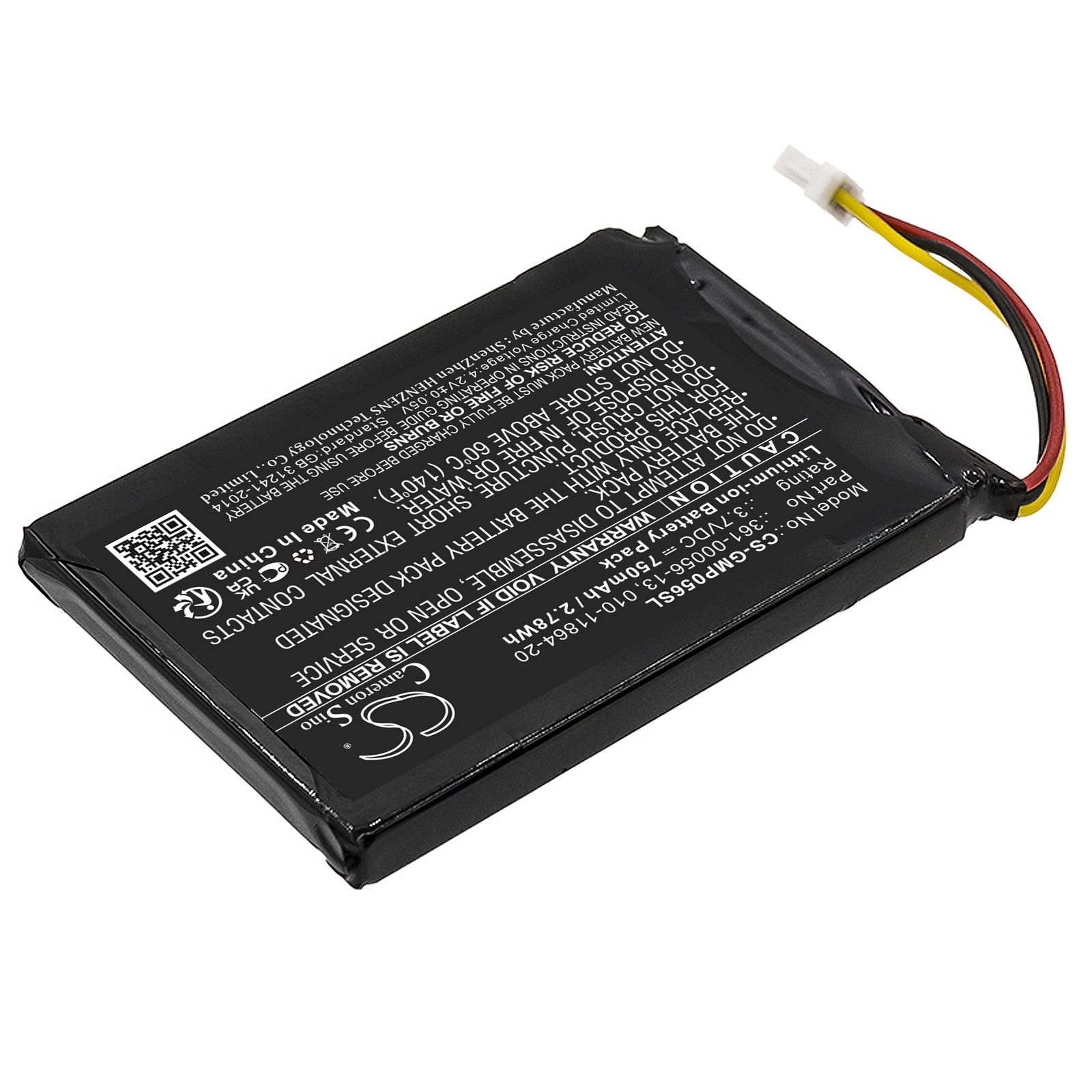 Li-ion, Dog Collar Battery fits Garmin Sport Pro Handheld Transmitter, 3.7V, 750mAh Dog Collar Cameron Sino Technology Limited