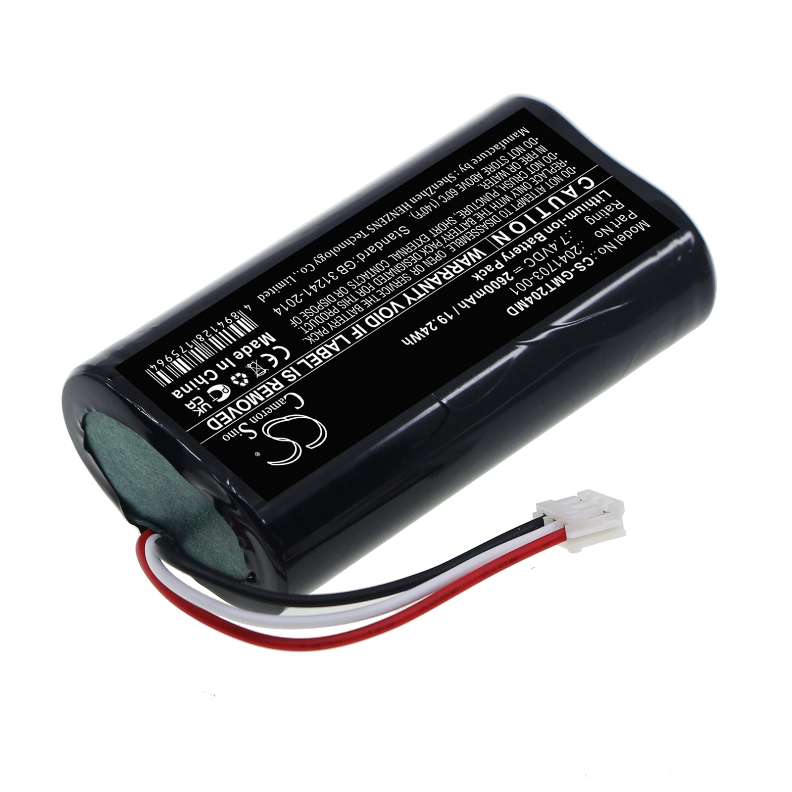 Li-ion, Medical Battery fits Ge Mini Telemetry Transmitter, 7.4V, 2600mAh Medical Cameron Sino Technology Limited