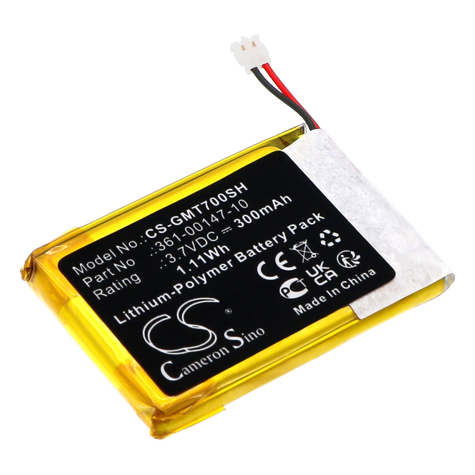 Li-Polymer, Smartwatch Battery fits Garmin Fenix 7x, Tactix 7, 3.7V, 300mAh Smartwatch Cameron Sino Technology Limited