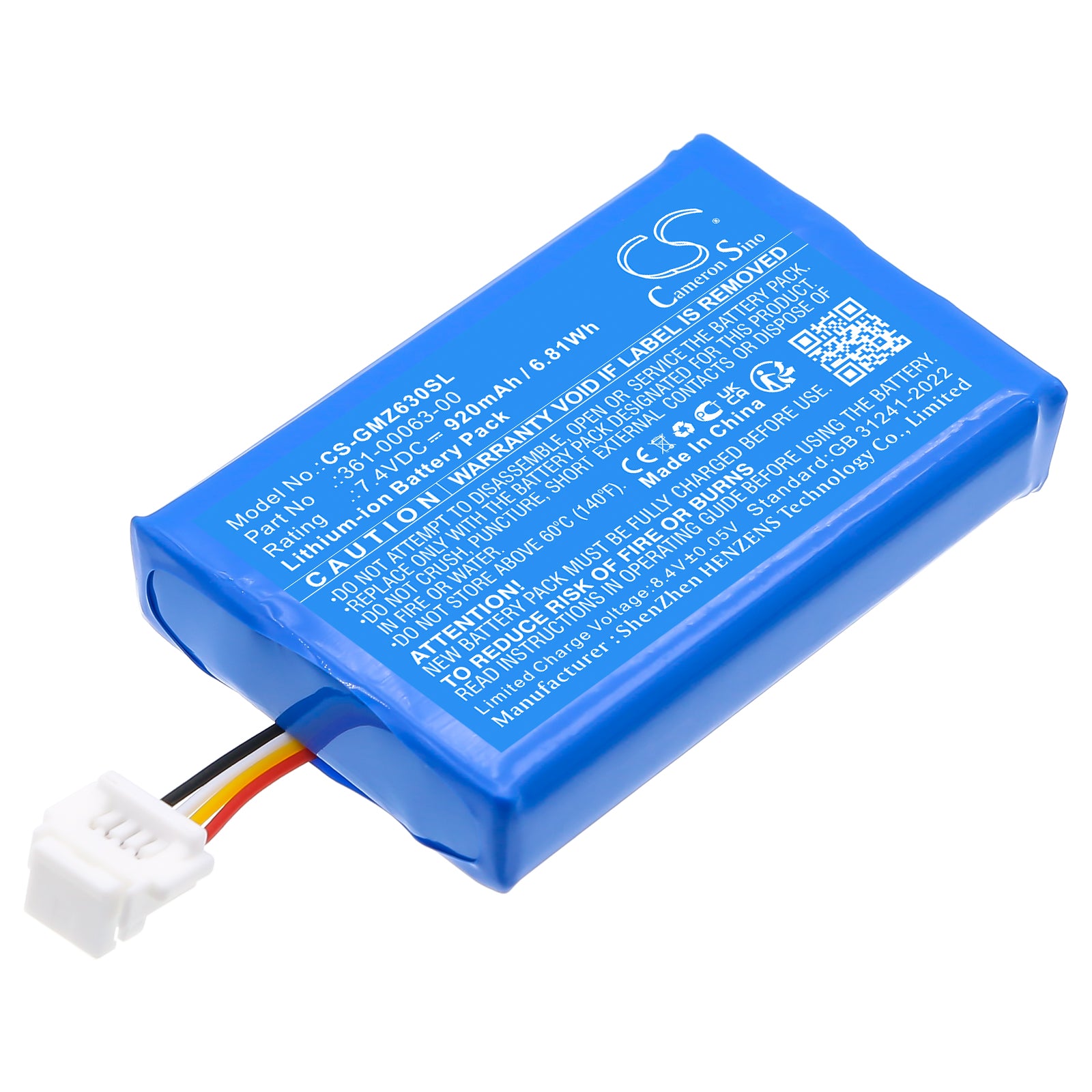 7.4V, Li-ion, 920mAh, Battery fits BMW Motorrad Navigator V, Motorrad Navigator VI 6 Endurance, 6.81Wh GPS, Navigator Cameron Sino Technology Limited