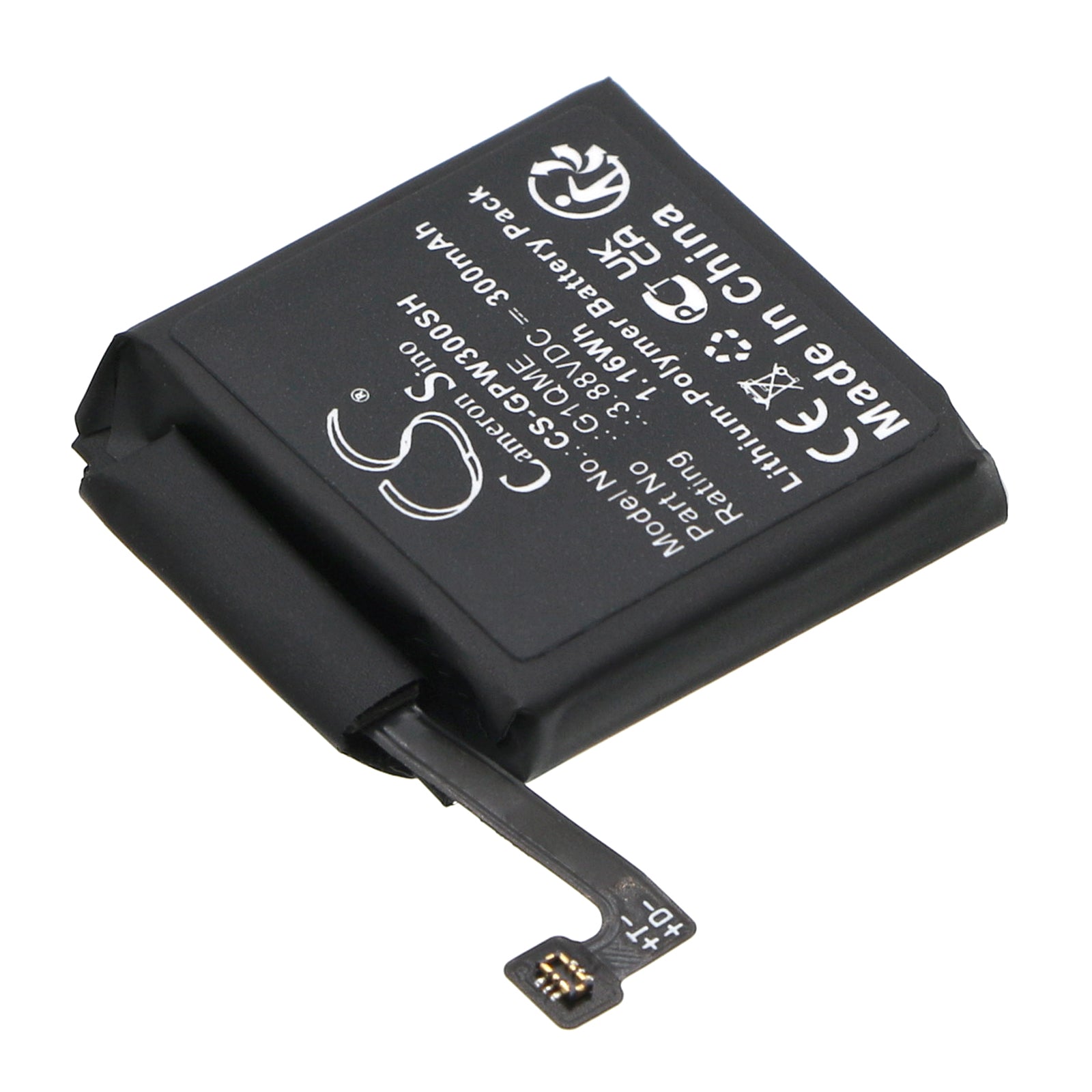 Li-Polymer, Smartwatch Battery fits Google Pixel Watch 3, 3.88V, 300mAh Smartwatch Cameron Sino Technology Limited