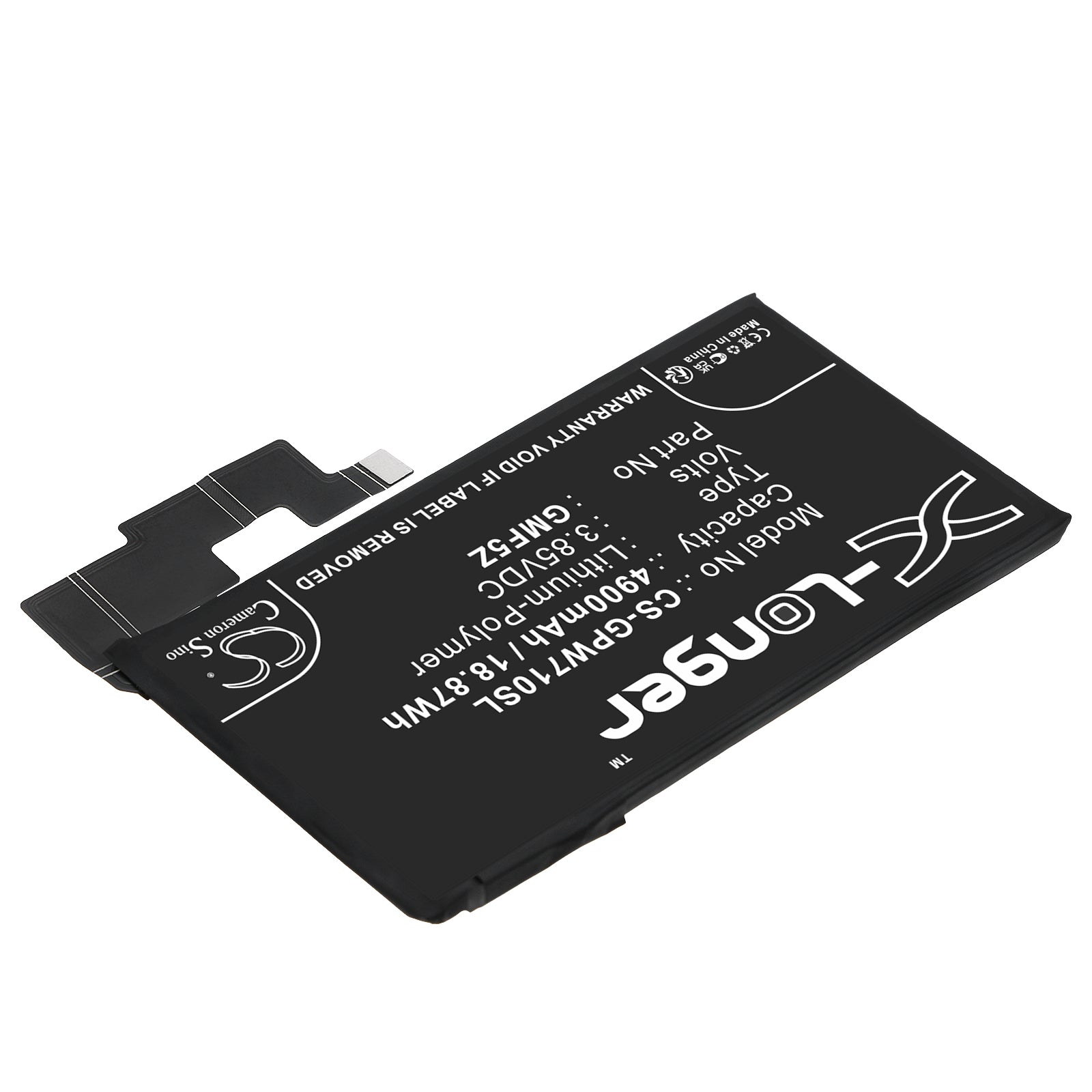 Li-Polymer, Mobile, SmartPhone Battery fits Google Pixel 7 Pro, 3.85V, 4900mAh Mobile, SmartPhone Cameron Sino Technology Limited