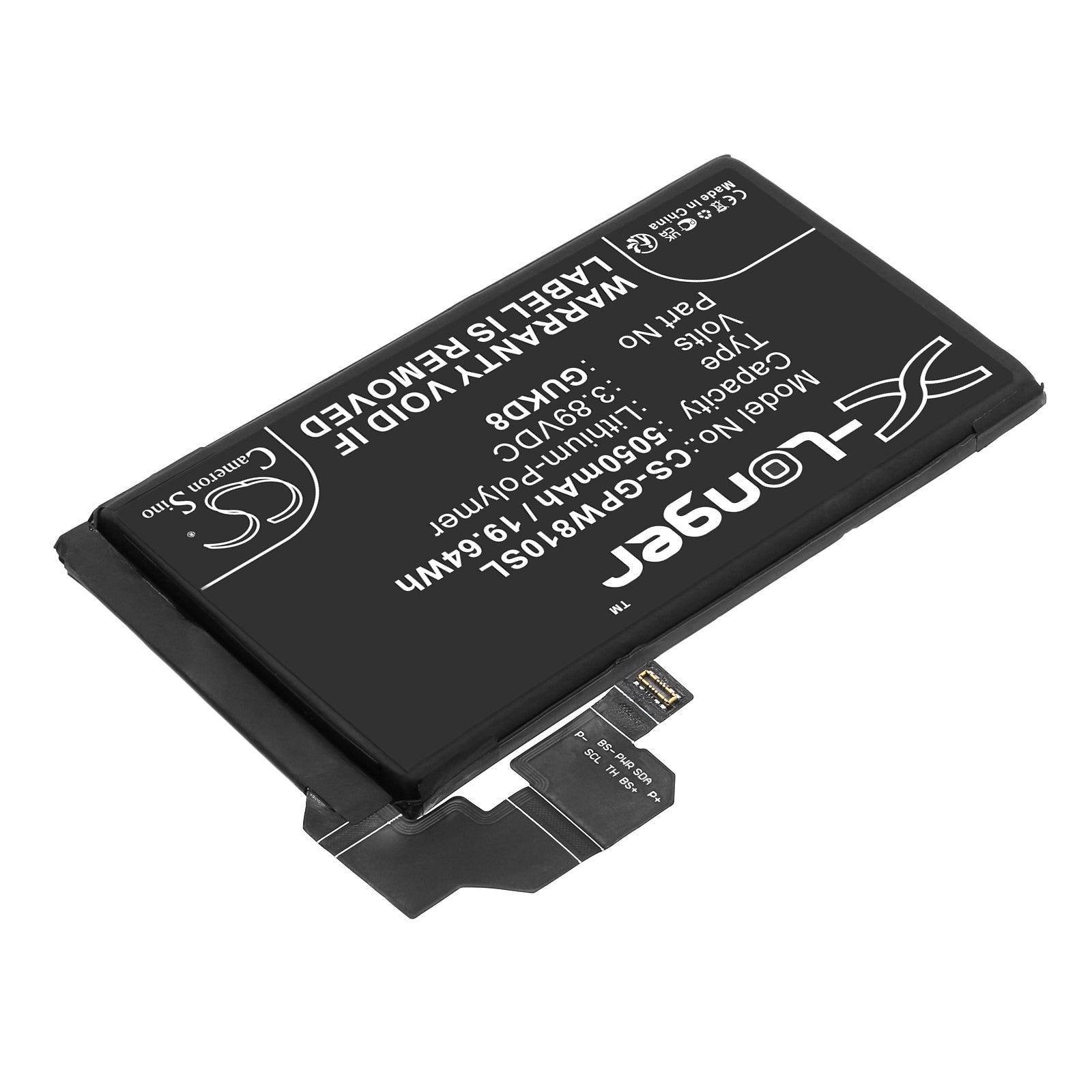 Li-Polymer, Mobile, SmartPhone Battery fits Google Gc3ve, Pixel 8 Pro, 3.89V, 5050mAh Mobile, SmartPhone Cameron Sino Technology Limited