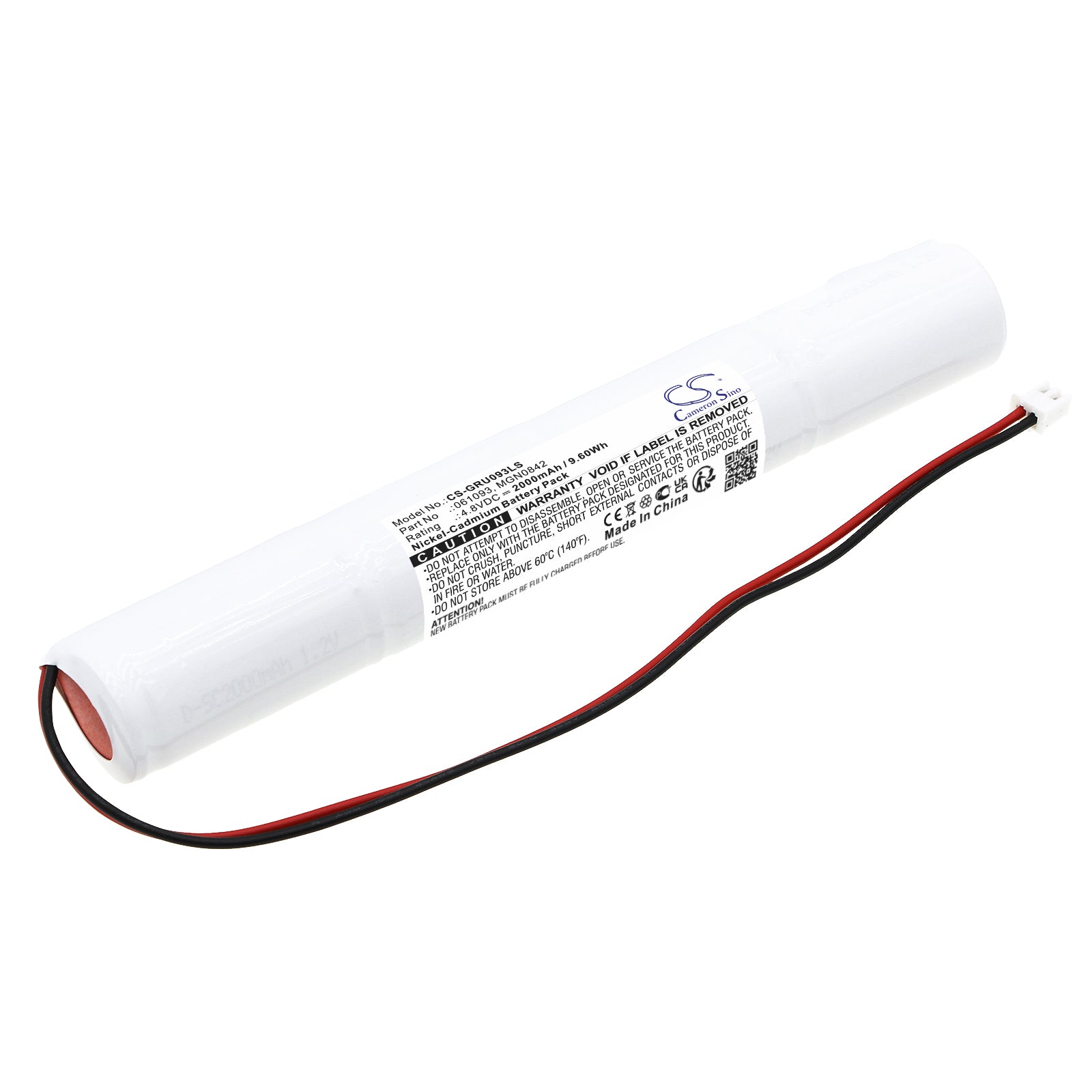 Ni-CD, Emergency Lighting Battery fits Legrand Ip66 Eco1, 4.8V, 2000mAh Emergency Lighting Cameron Sino Technology Limited