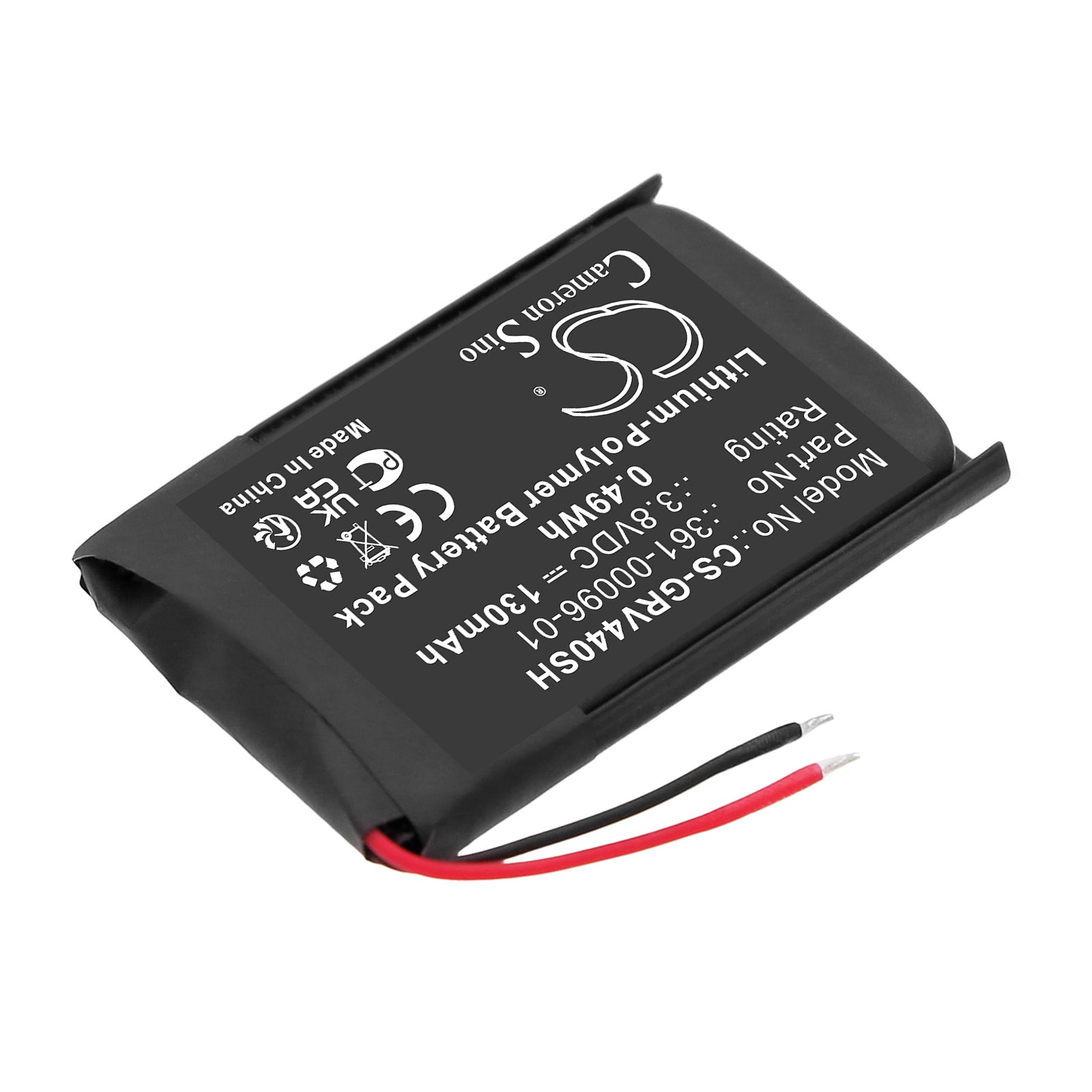 3.8V, Li-Polymer, 130mAh, Battery fits Garmin vivoactive 4S 40mm, 0.49Wh Smartwatch Cameron Sino Technology Limited