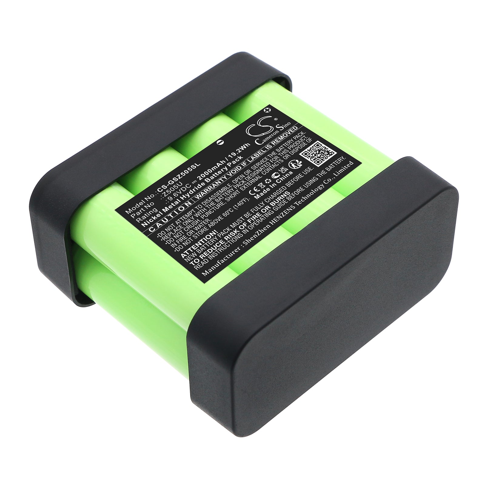 9.6V, Ni-MH, 2000mAh, Battery fits Gossen METRISO, Metrawatt PROFiTEST, 19.2Wh Equipment, Survey, Test Cameron Sino Technology Limited
