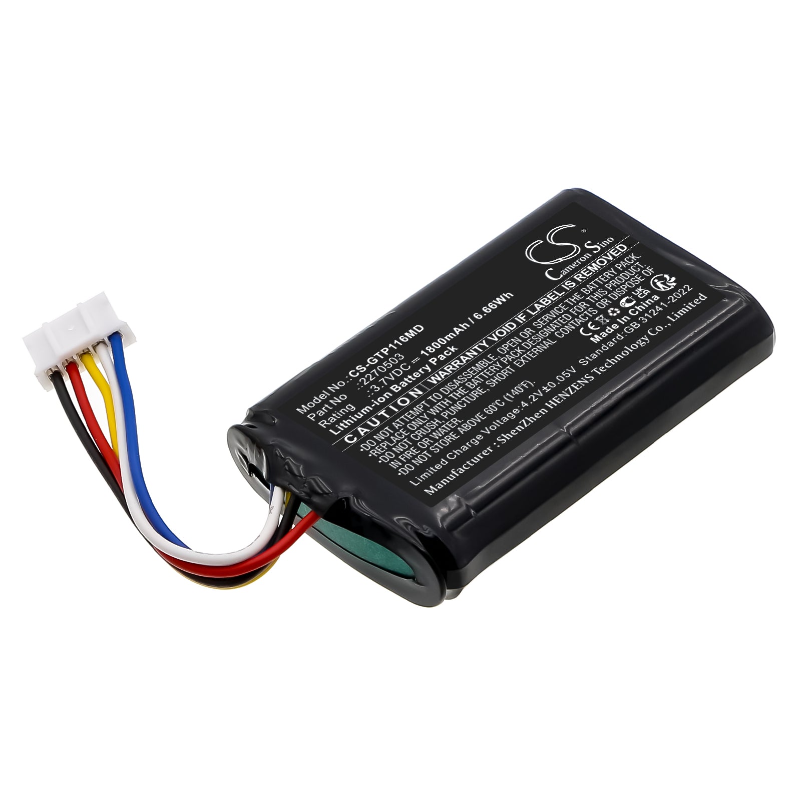 3.7V, Li-ion, 1800mAh, Battery fits Getinge OP Table1160, 6.66Wh Medical Cameron Sino Technology Limited