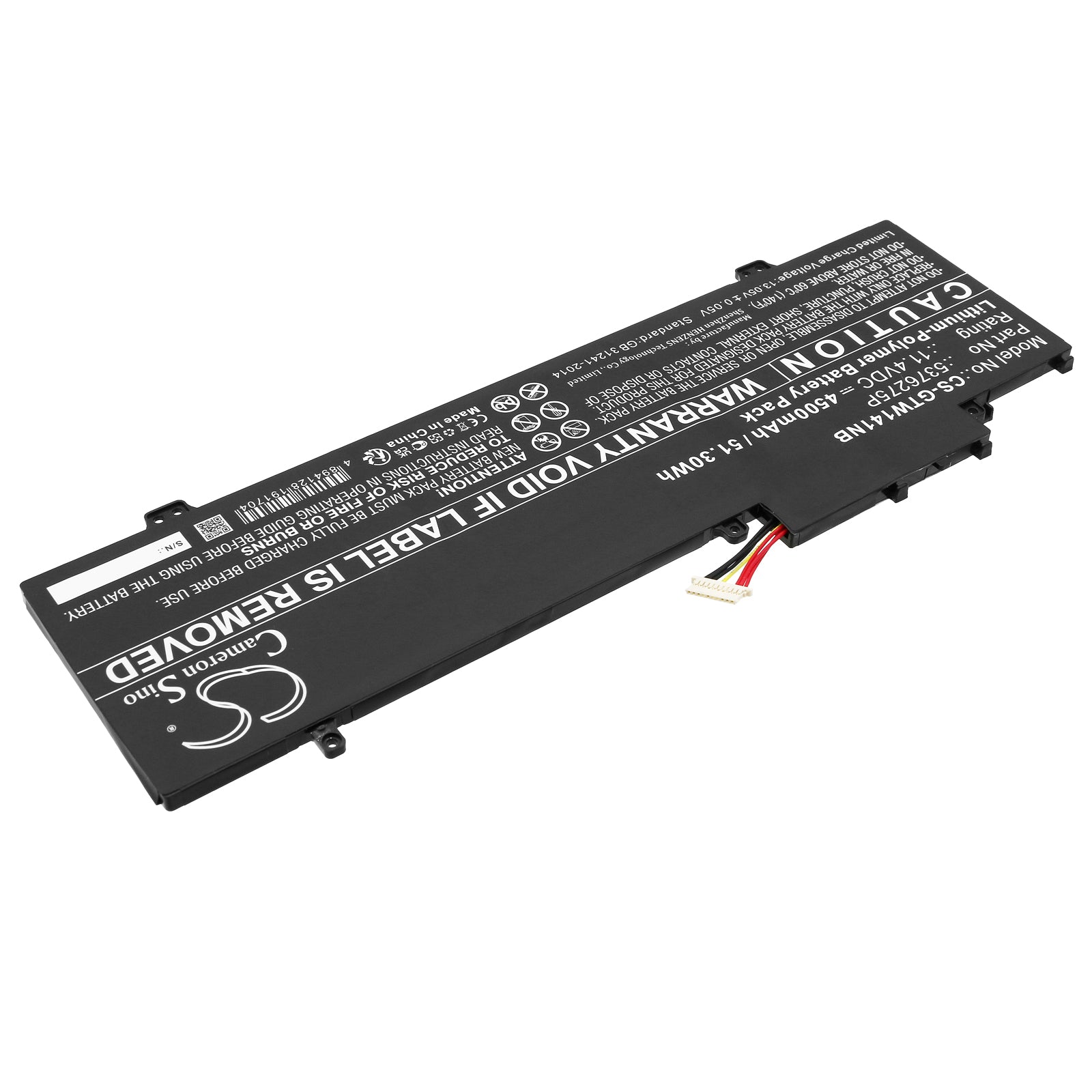 Li-Polymer, Notebook, Laptop Battery fits Gateway Gwnr71517-bk, Gwtn141-10bk, 11.4V, 4500mAh Notebook, Laptop Cameron Sino Technology Limited