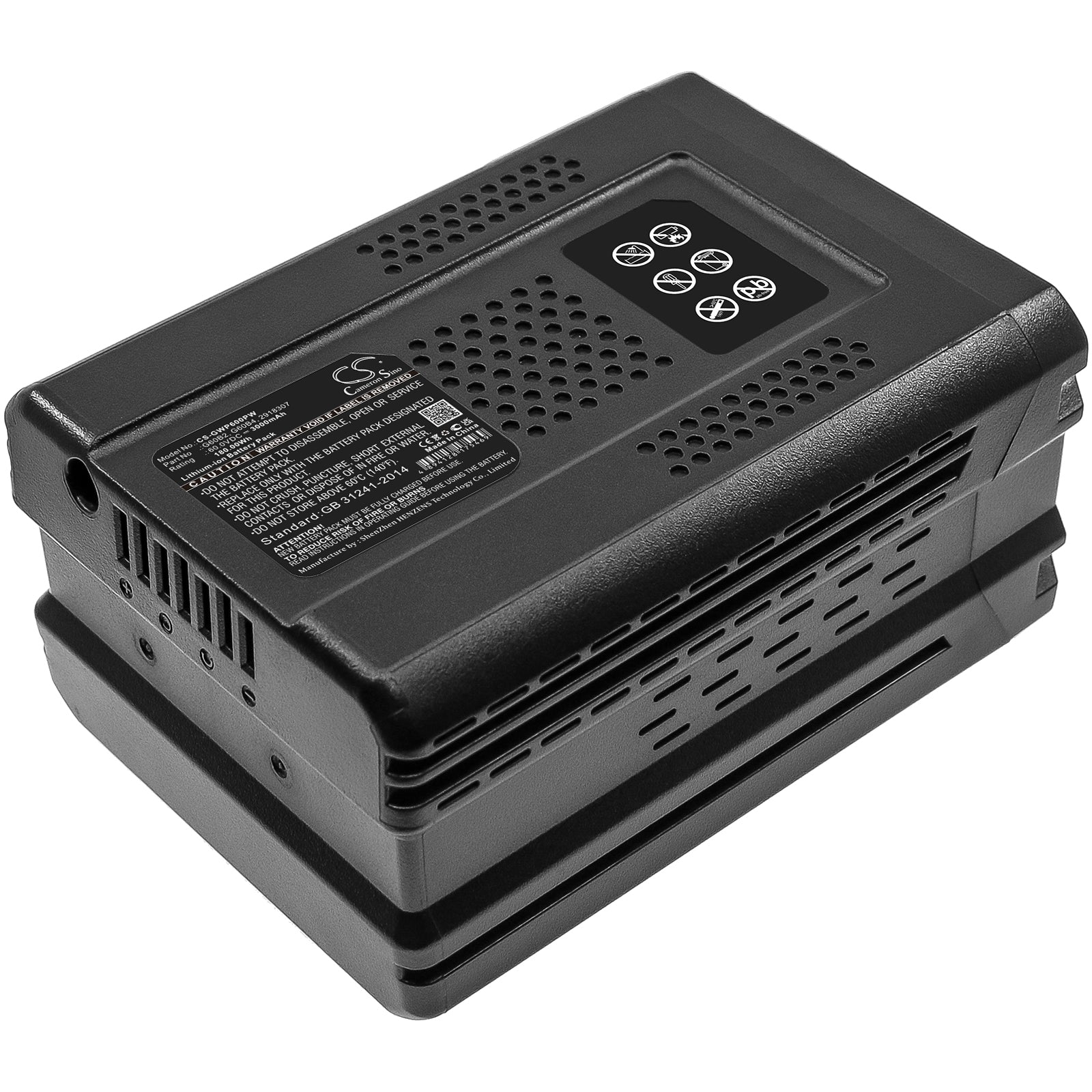 Li-ion, Gardening Tools Battery fits Greenworks Gd60ab, Gd60lt, 60.0V, 3000mAh Gardening Tools Cameron Sino Technology Limited