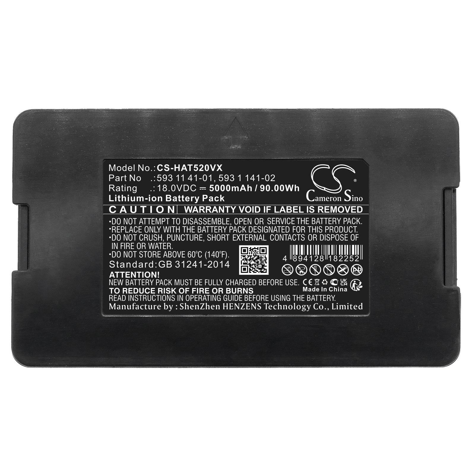 Li-ion, Lawn Mowers Battery fits Husqvarna Automower 320 2013, Automower 320 2014, 18.0V, 5000mAh Lawn Mowers Cameron Sino Technology Limited