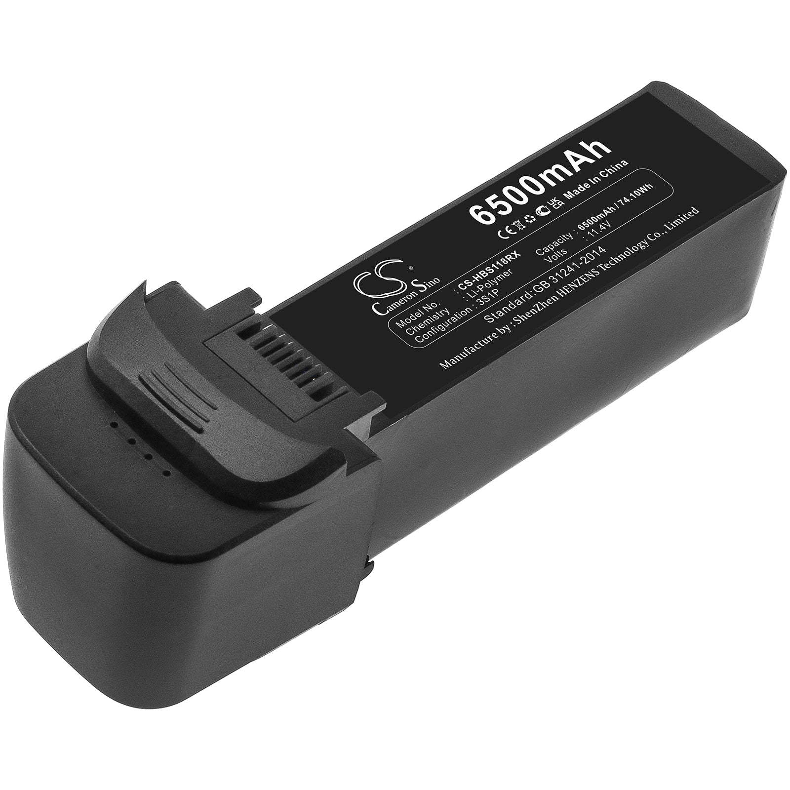 Li-Polymer, Drones Battery fits Hubsan Zino Pro Plus, Zino Pro+, 11.4V, 6500mAh Drones Cameron Sino Technology Limited