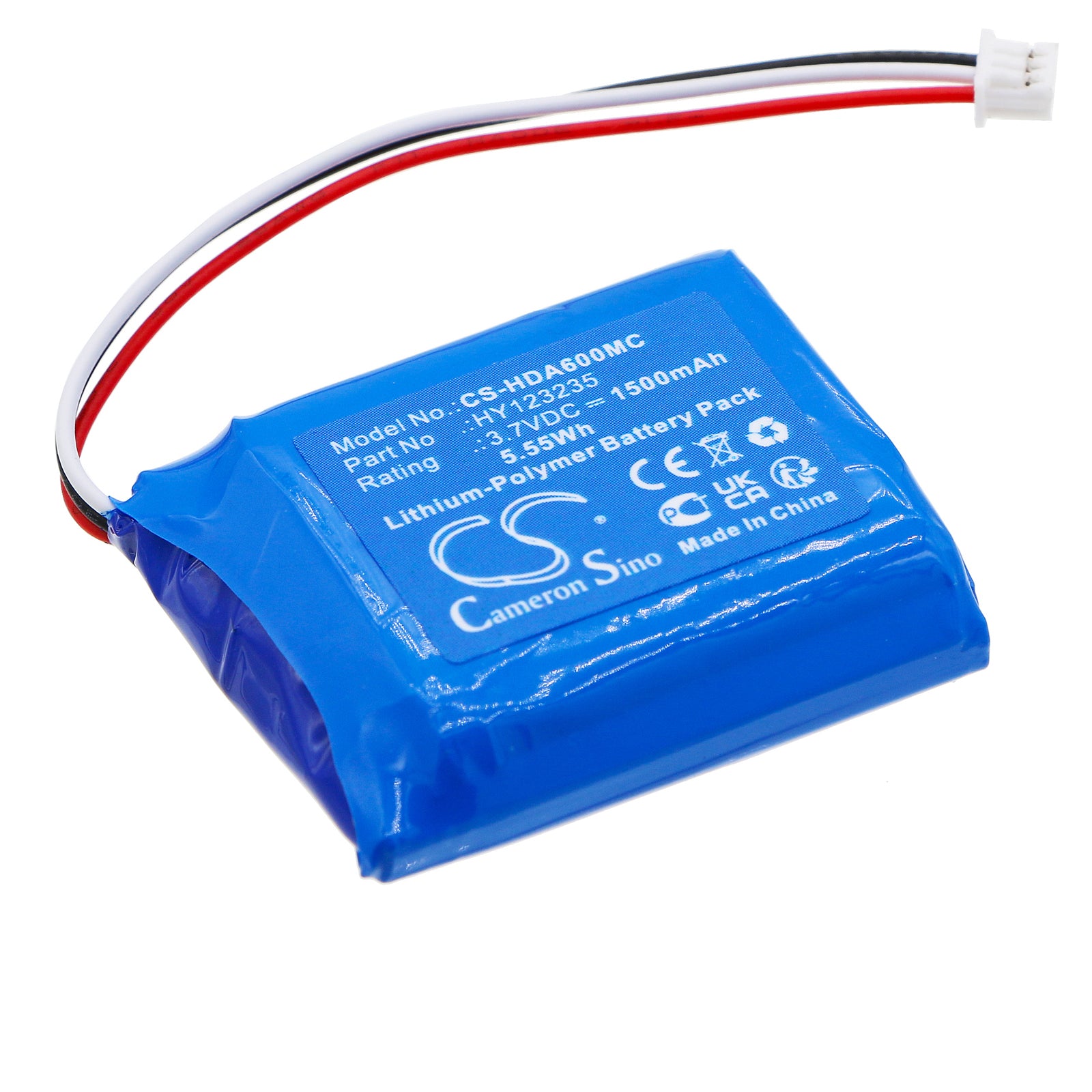 Li-Polymer, Body Camera Battery fits Hp Dsj-a6x, 3.7V, 1500mAh Body Camera Cameron Sino Technology Limited