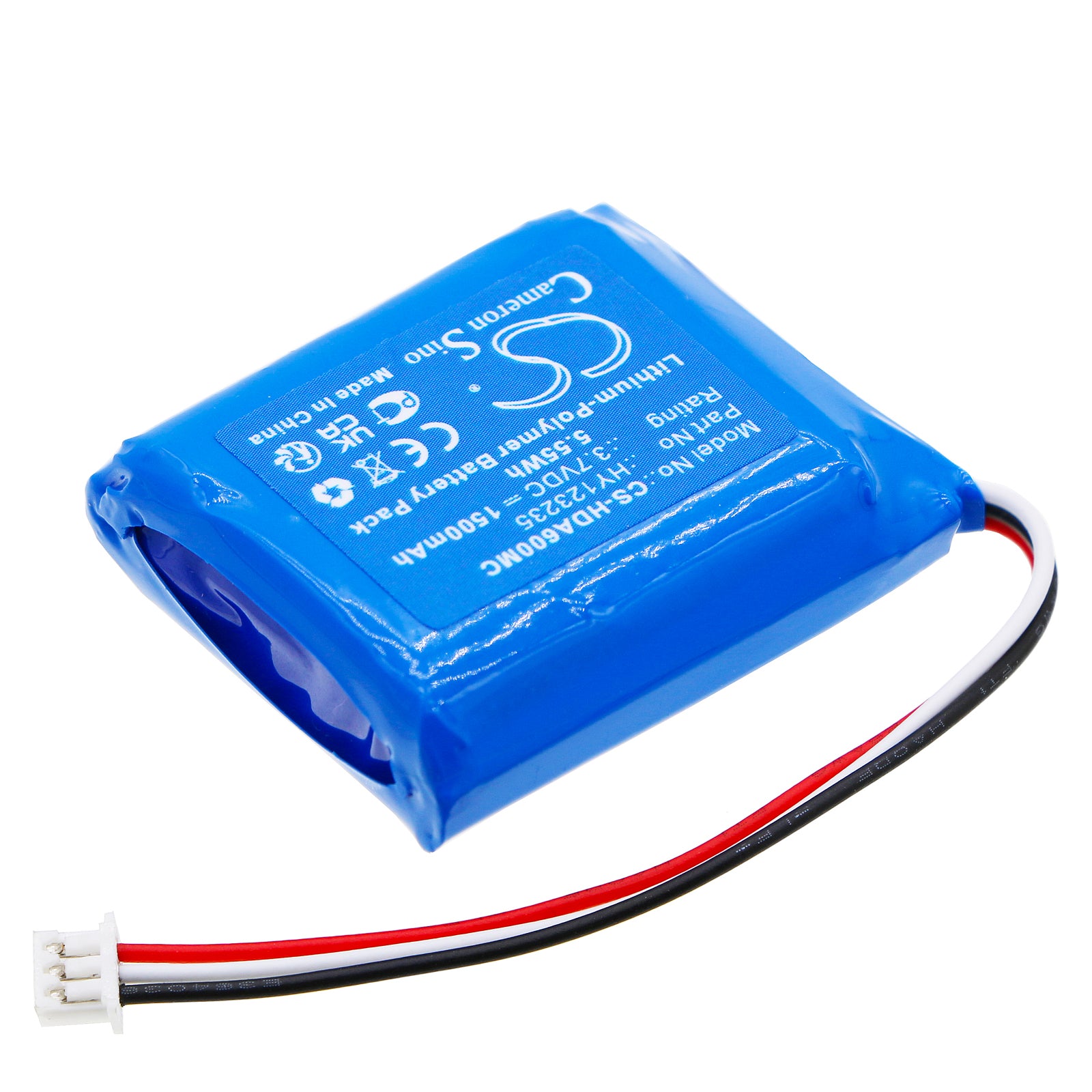 Li-Polymer, Body Camera Battery fits Hp Dsj-a6x, 3.7V, 1500mAh Body Camera Cameron Sino Technology Limited