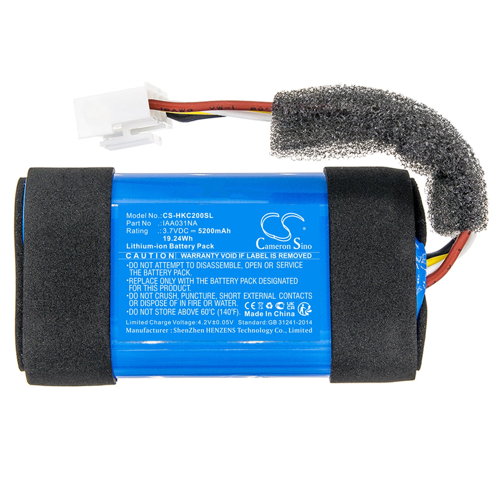 Li-ion, Speaker Battery fits Harman/kardon Citation 200, 3.7V, 5200mAh Speaker Cameron Sino Technology Limited