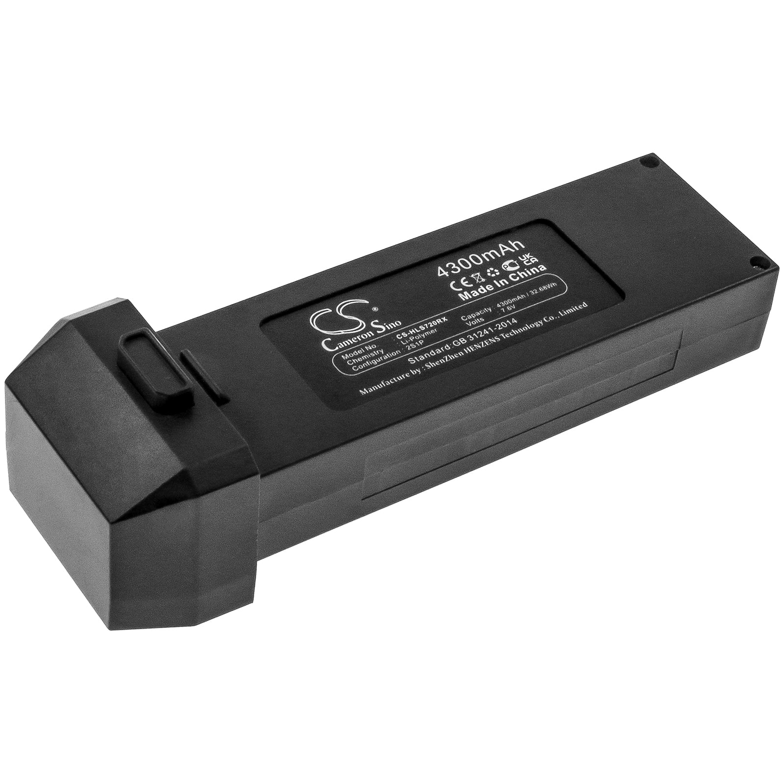 Li-Polymer, Drones Battery fits Holy Stone Hs720, Hs720e, 7.6V, 4300mAh Drones Cameron Sino Technology Limited