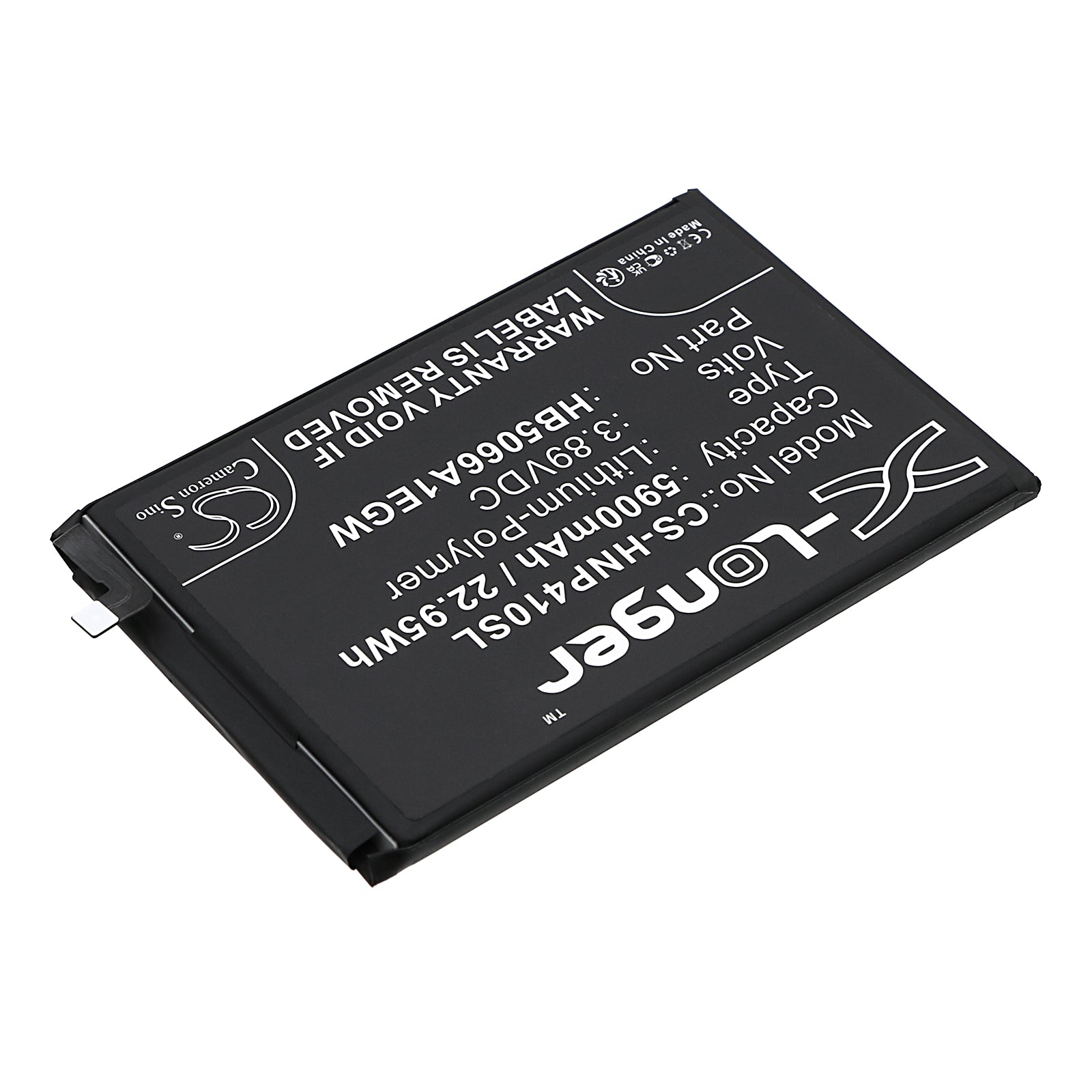 Li-Polymer, Mobile, SmartPhone Battery fits Honor Changwan 40 Plus, Play 40 Plus, 3.89V, 5900mAh Mobile, SmartPhone Cameron Sino Technology Limited