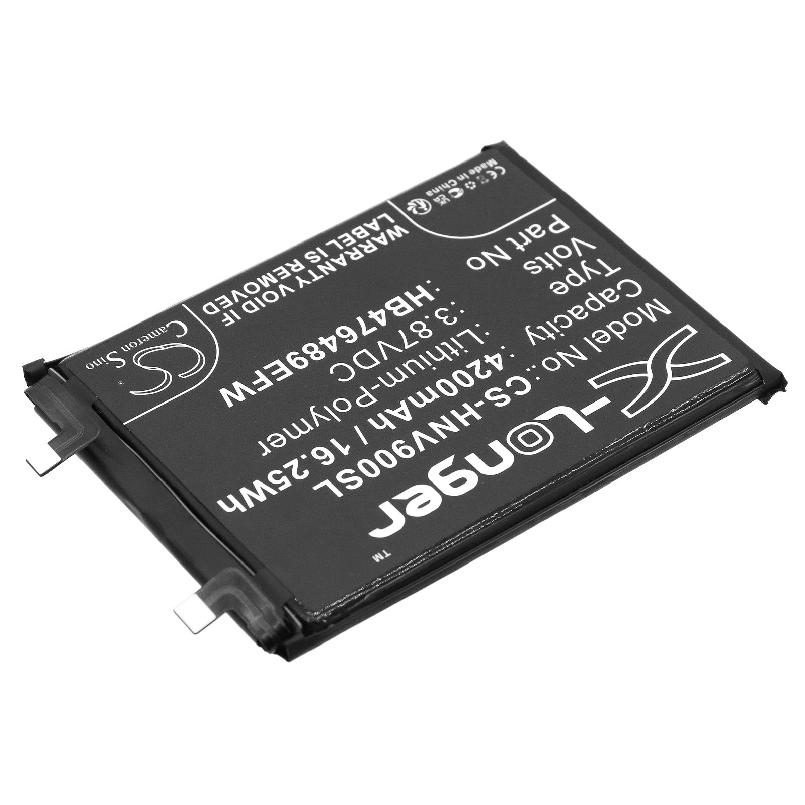 Li-Polymer, Mobile, SmartPhone Battery fits Honor Honor 50, Nova 60 Se, 3.87V, 4200mAh Mobile, SmartPhone Cameron Sino Technology Limited