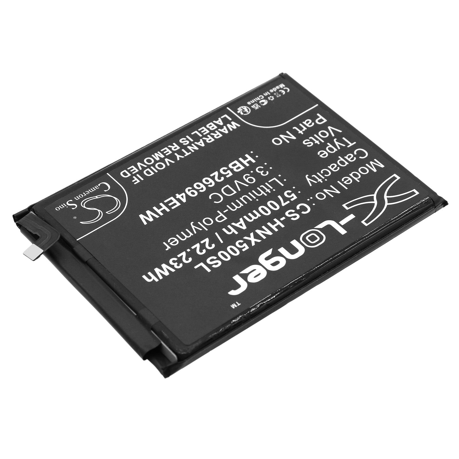 Li-Polymer, Mobile, SmartPhone Battery fits Honor X50, X50i, 3.9V, 5700mAh Mobile, SmartPhone Cameron Sino Technology Limited